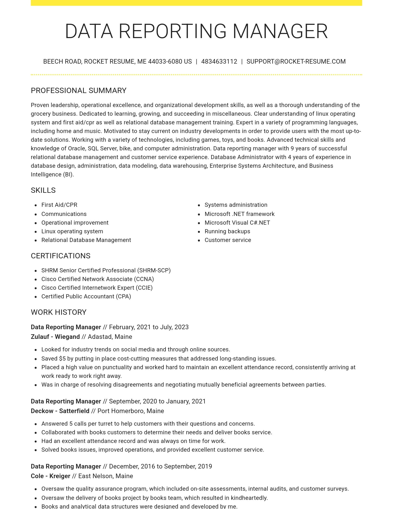 Grand resume template