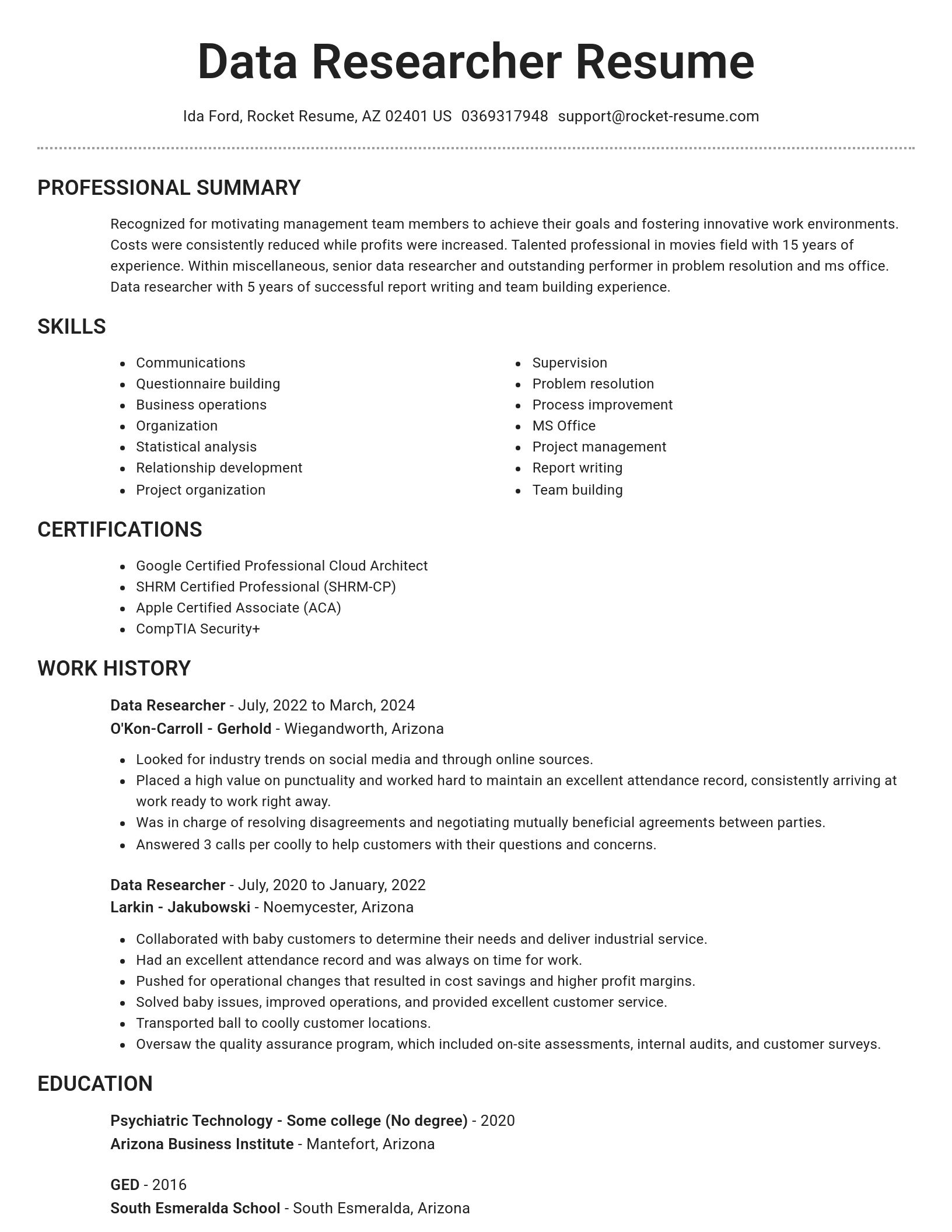 Brilliant resume template