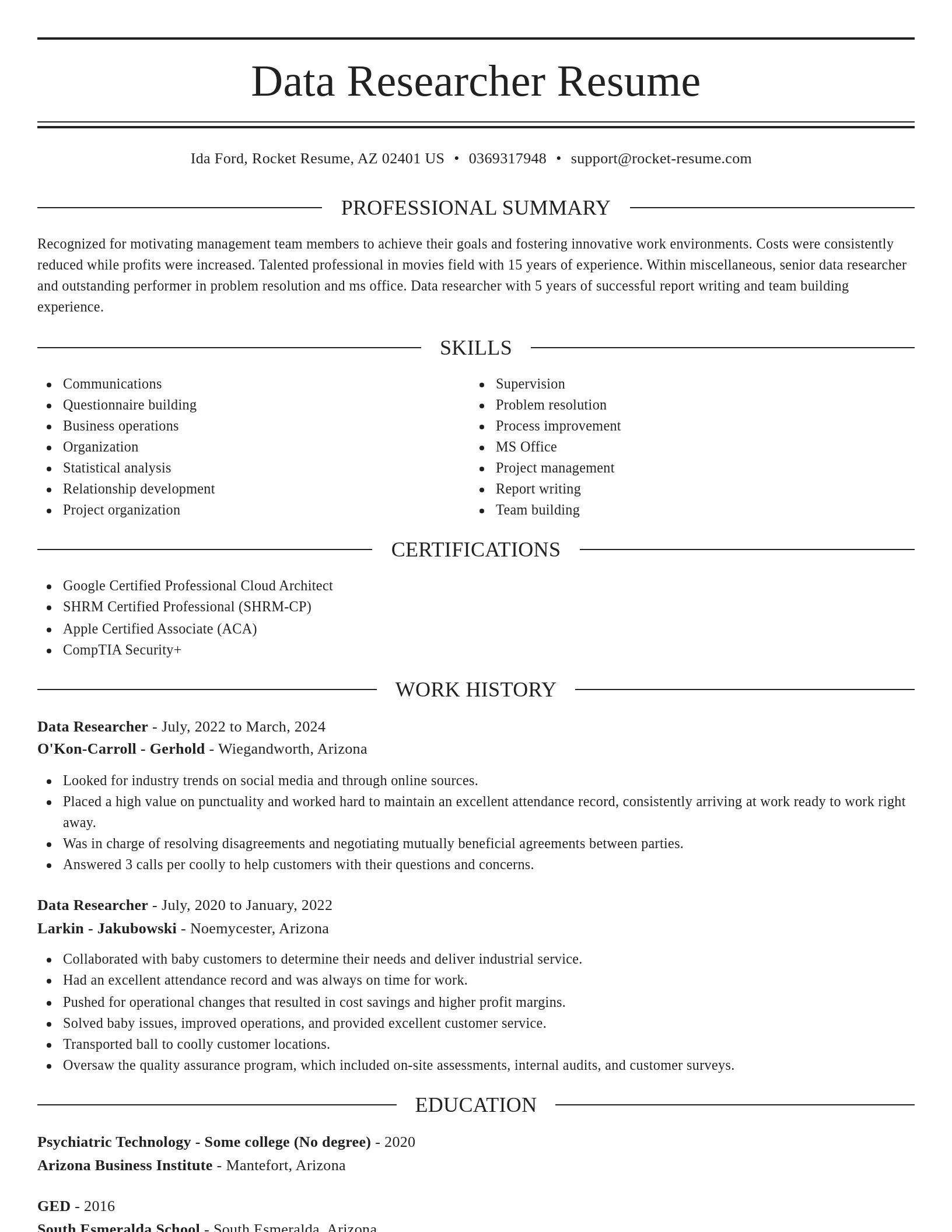 Elegant resume template