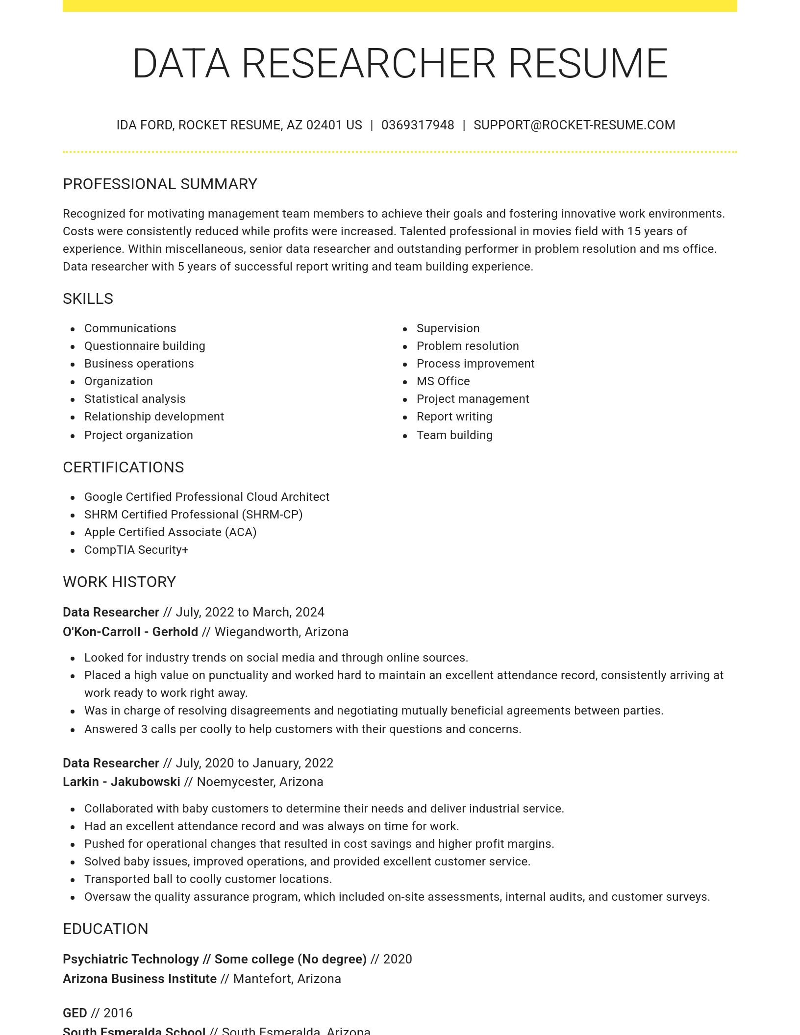 Grand resume template