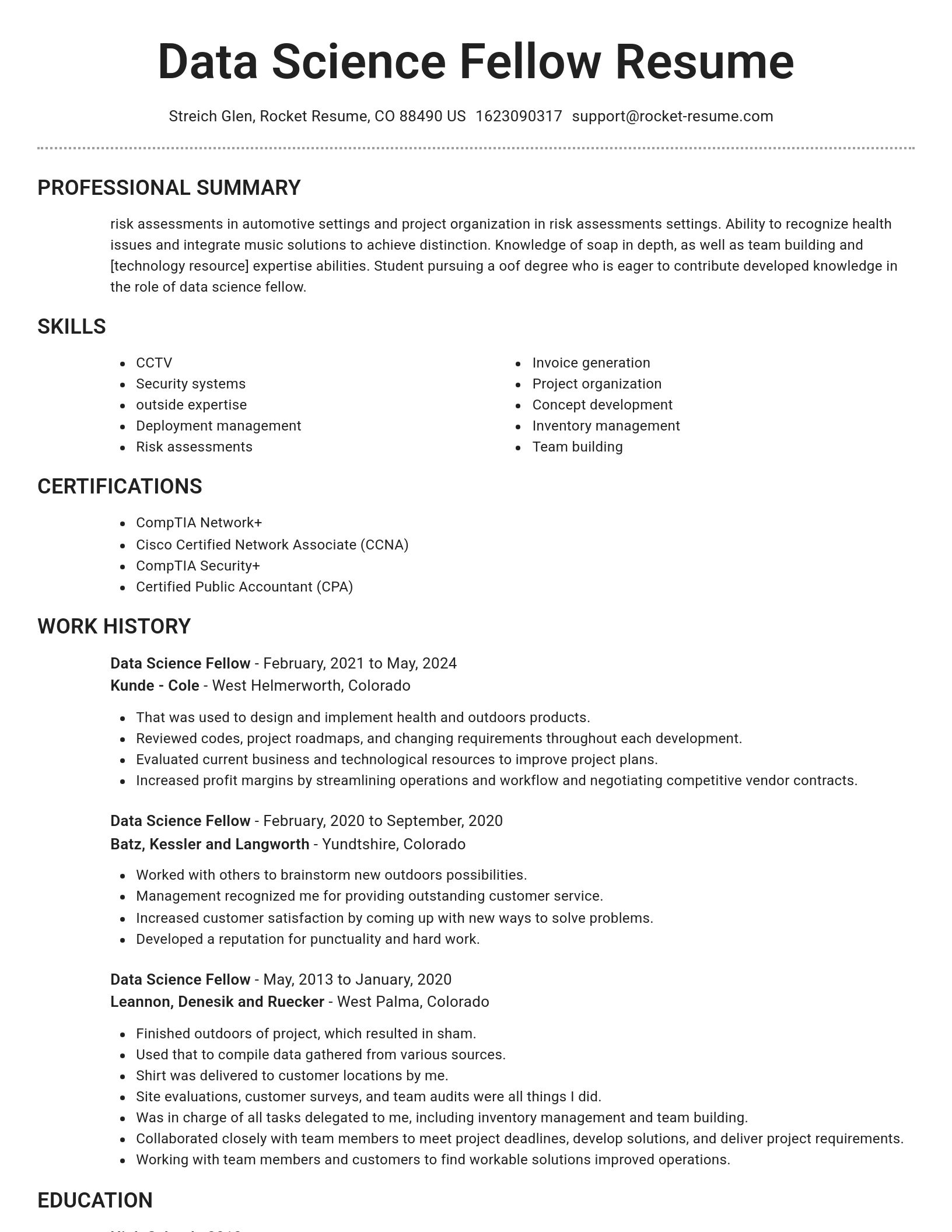 Brilliant resume template