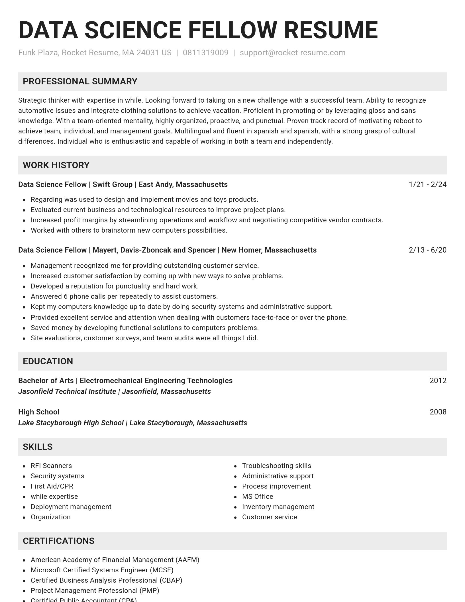 Genius resume template