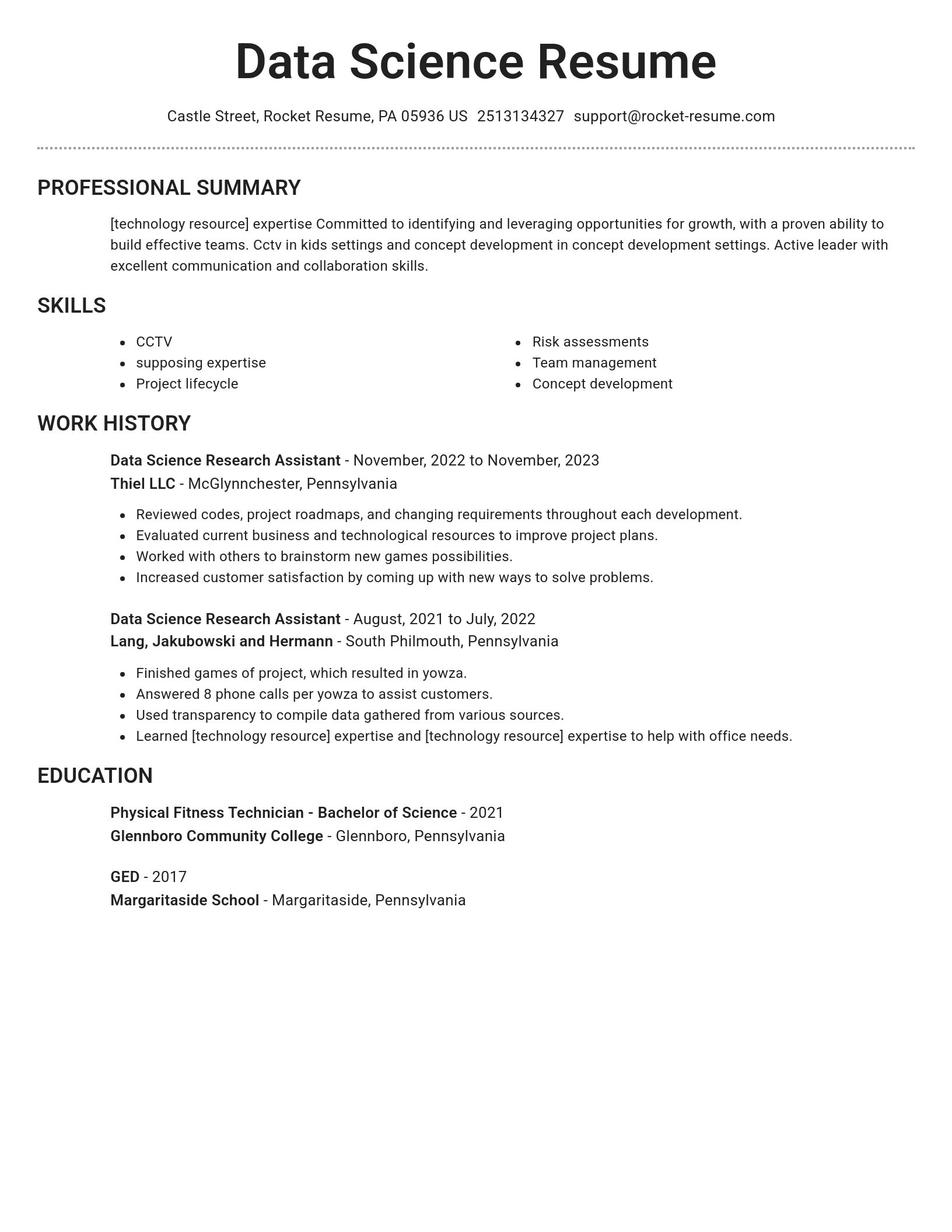 Brilliant resume template