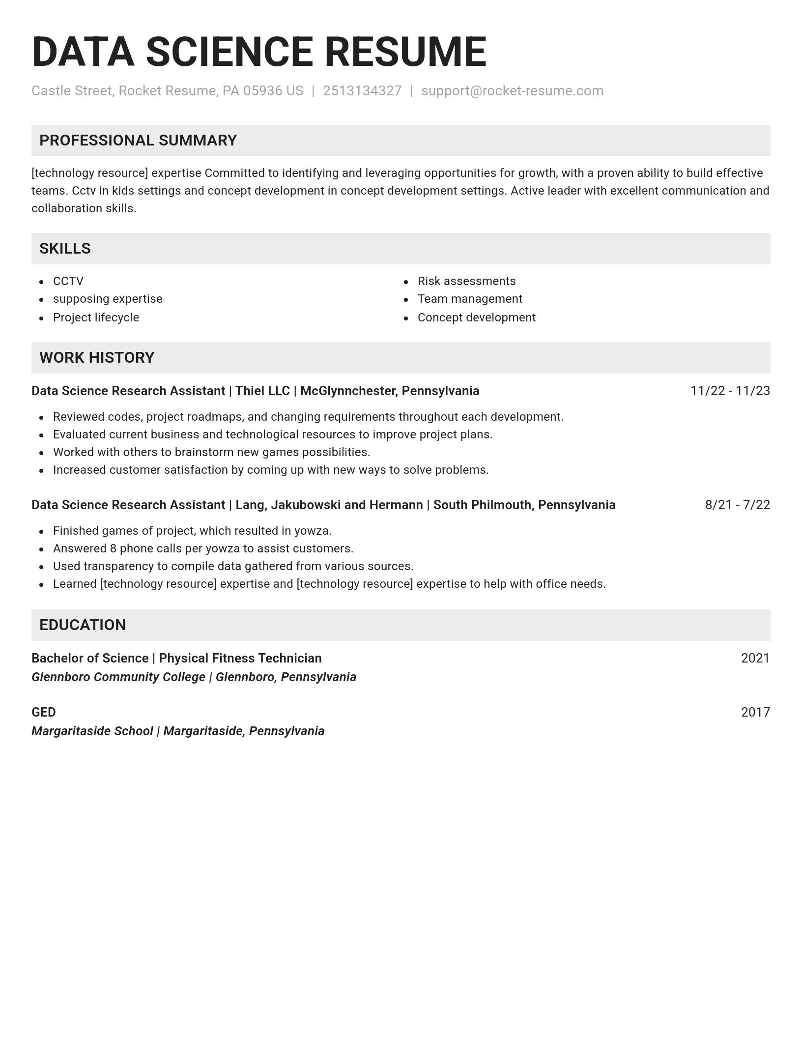 Genius resume template