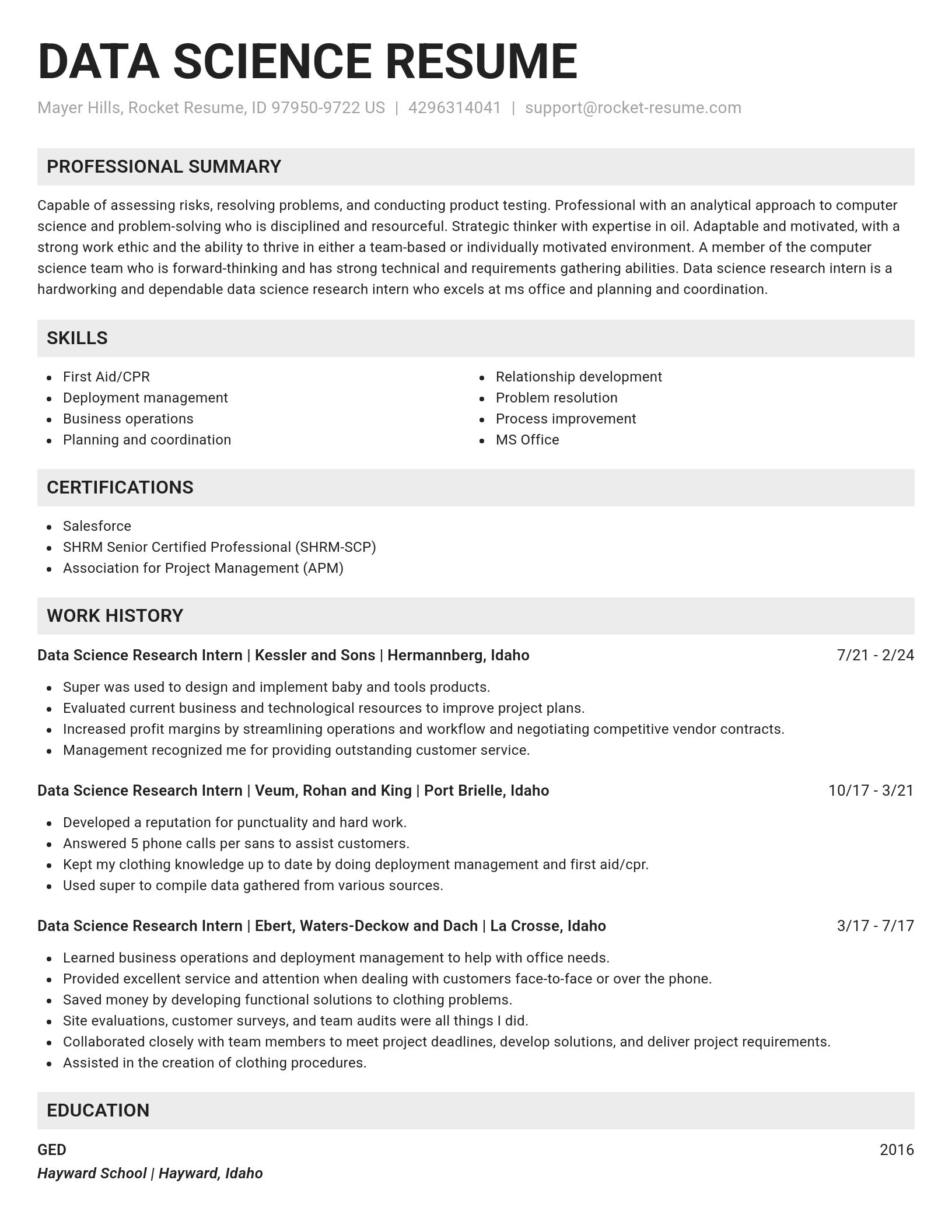 Genius resume template