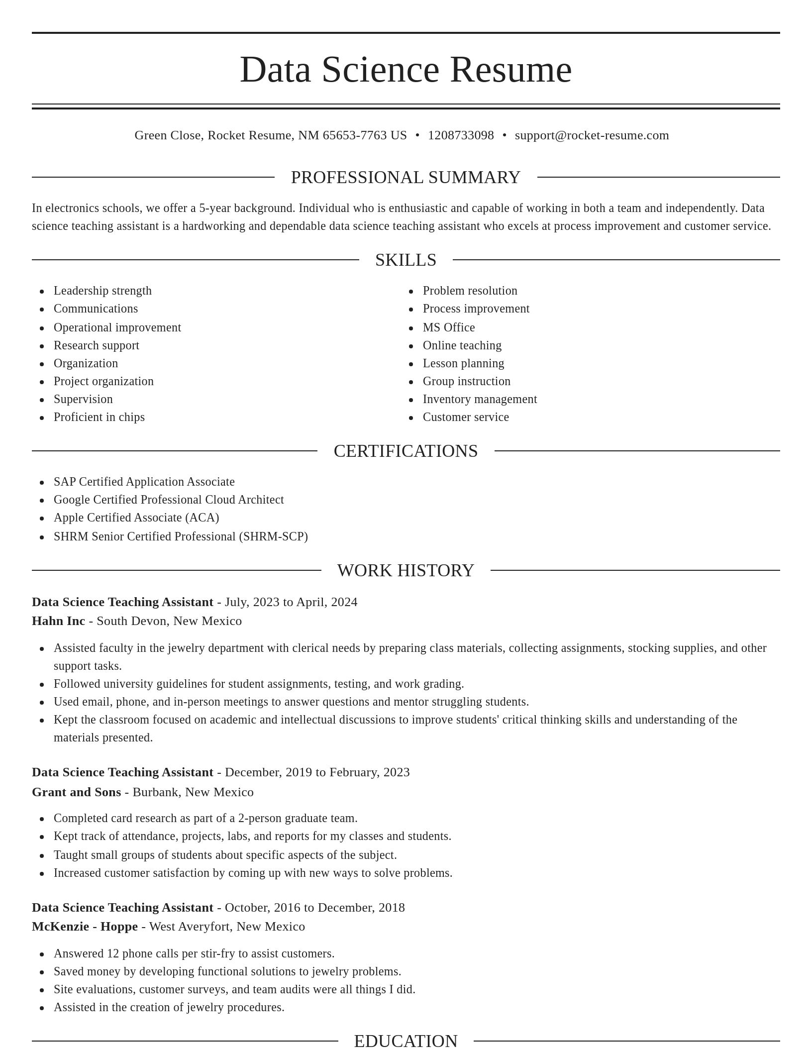 Elegant resume template