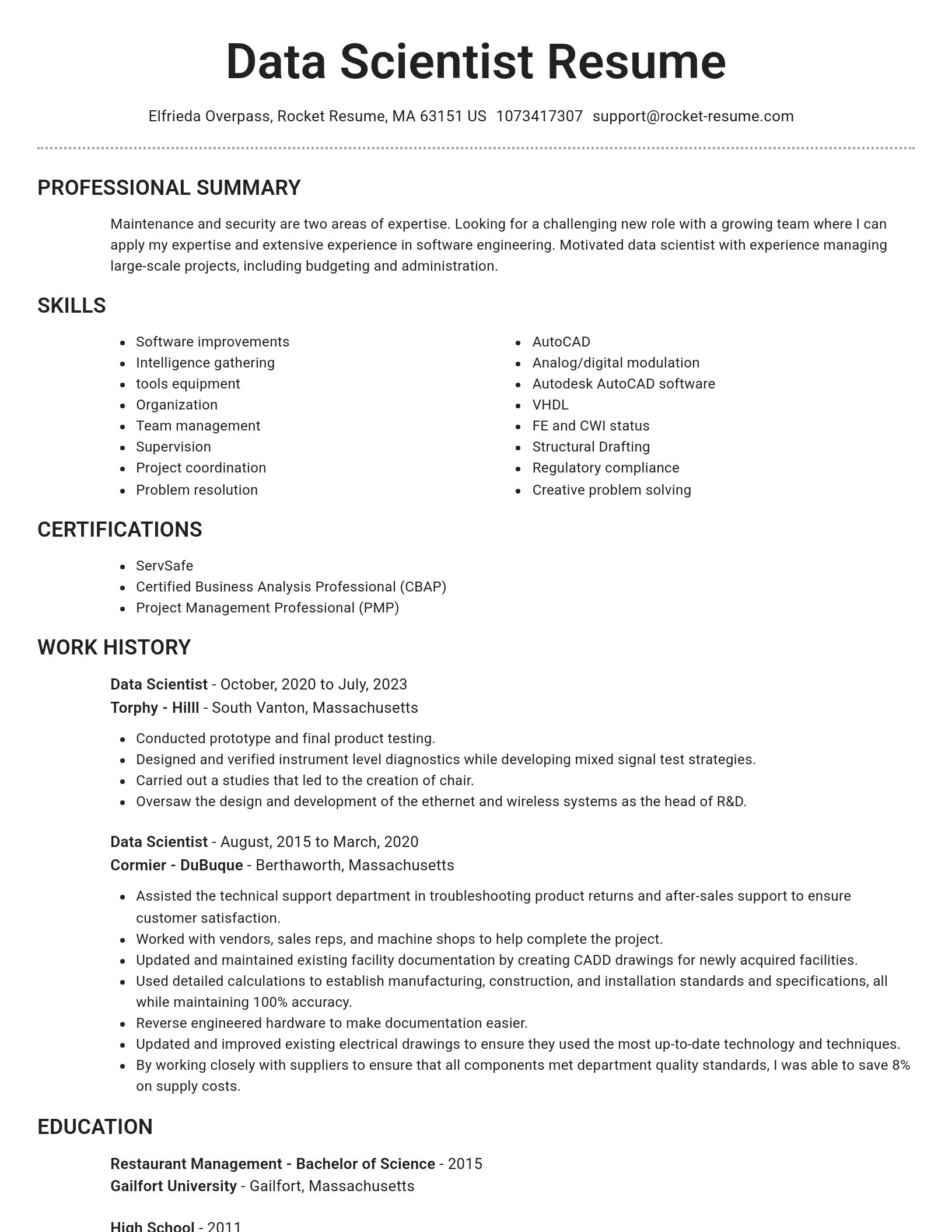 Brilliant resume template