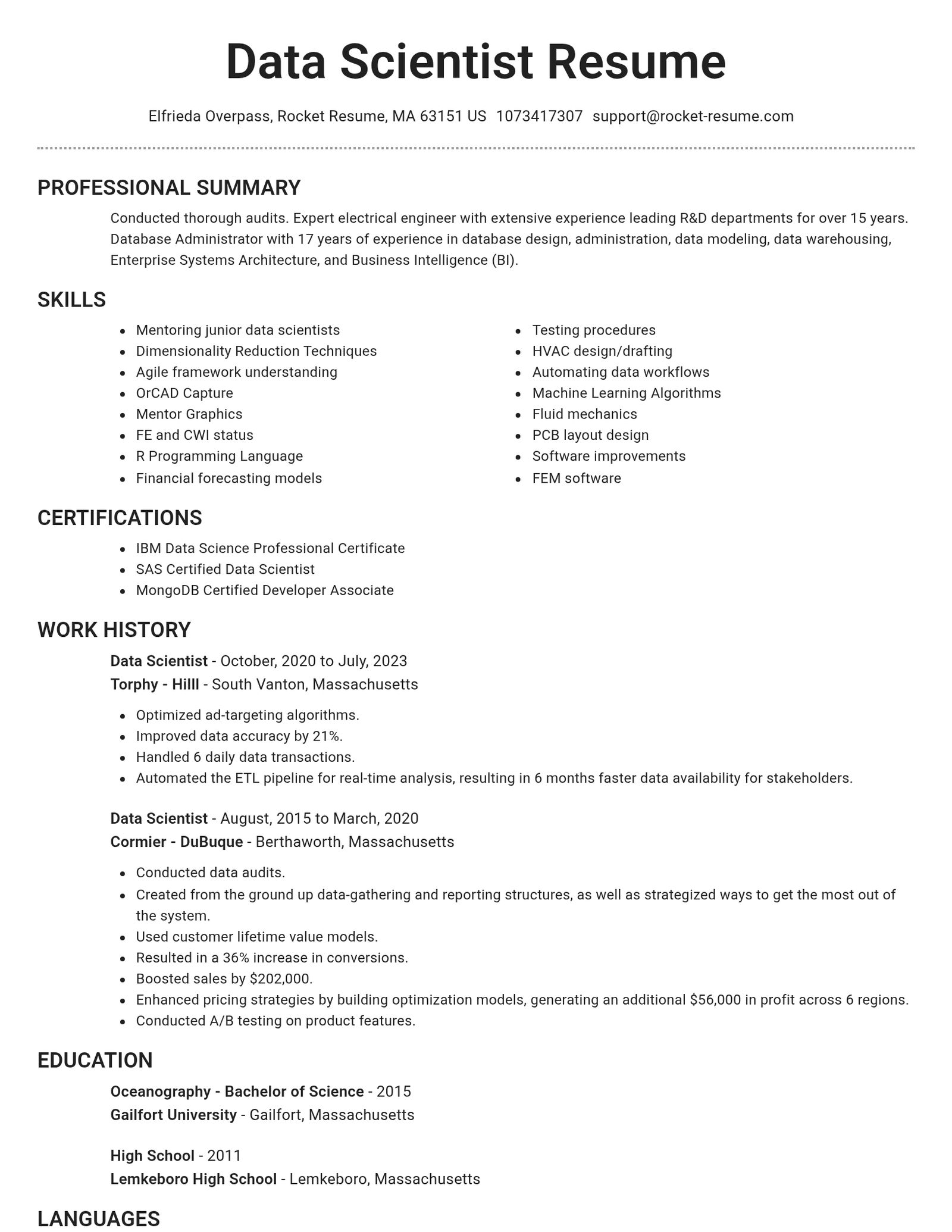 Brilliant resume template
