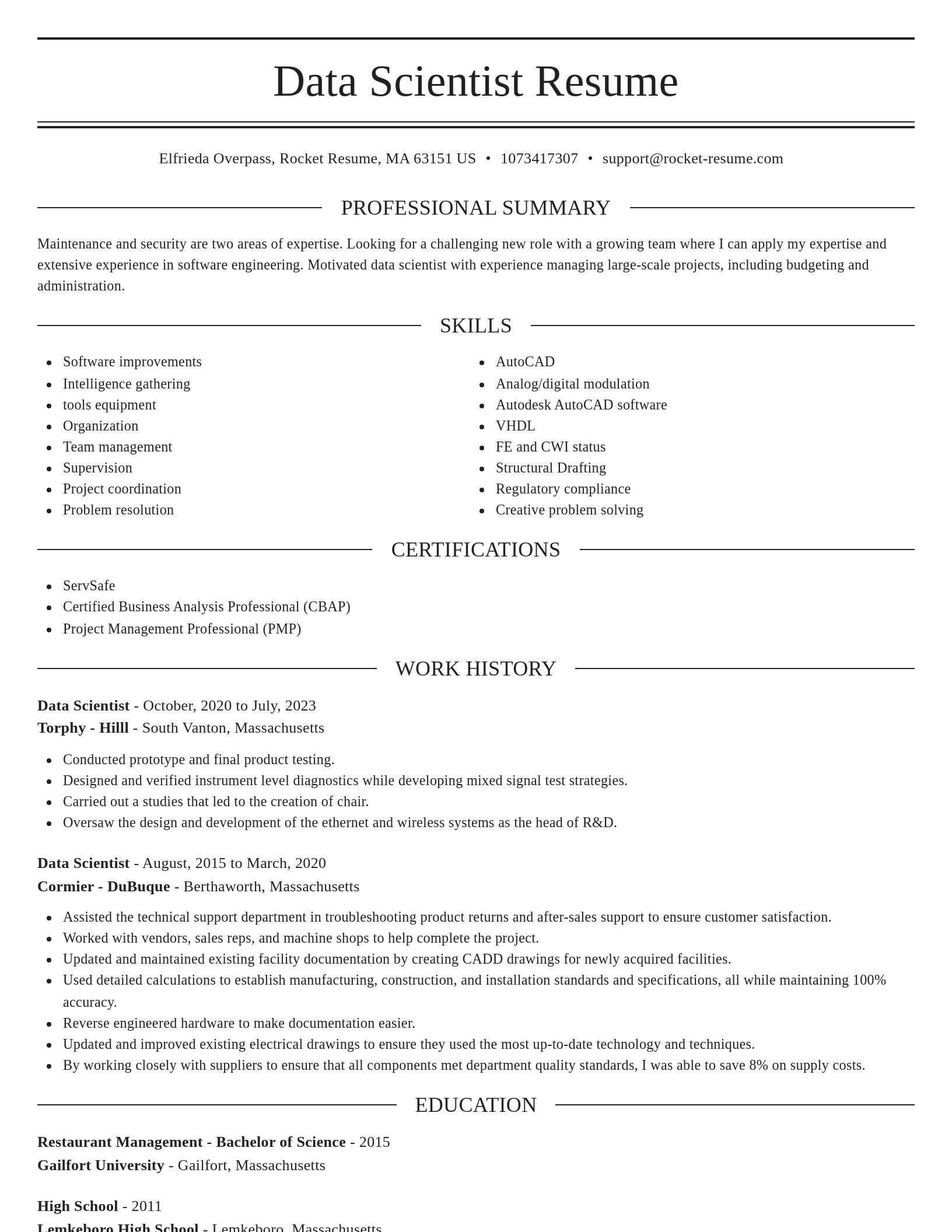 Elegant resume template