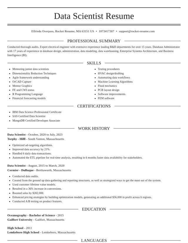 Elegant resume template