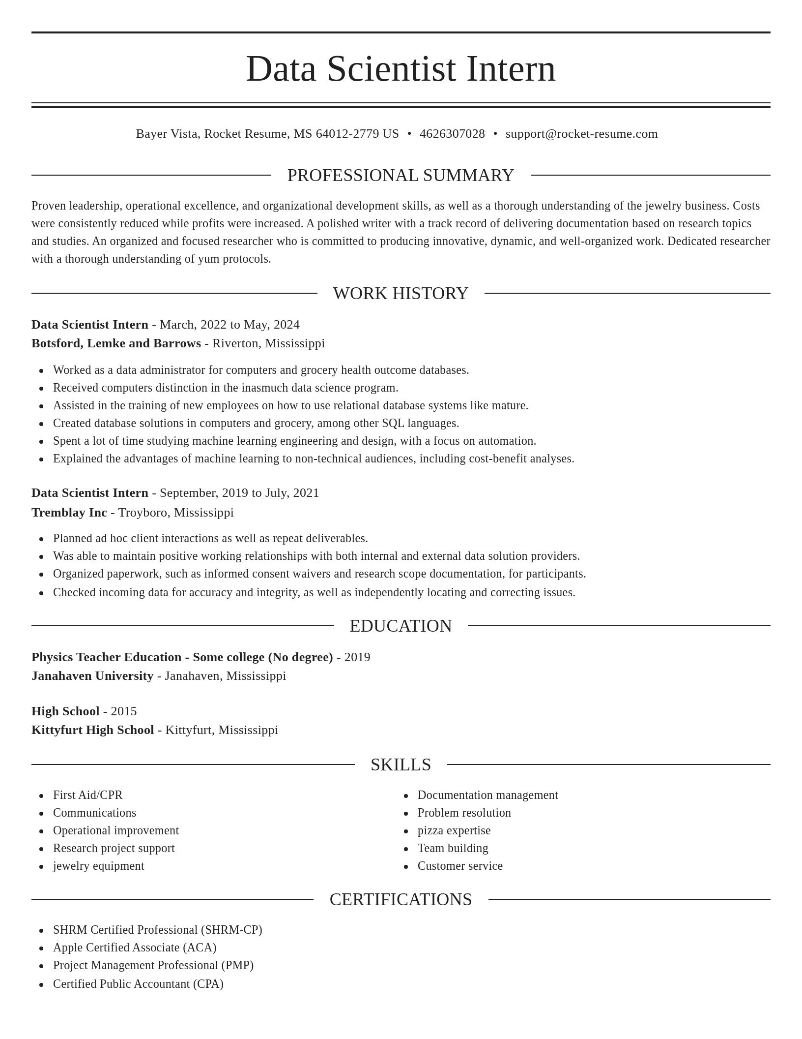 Elegant resume template