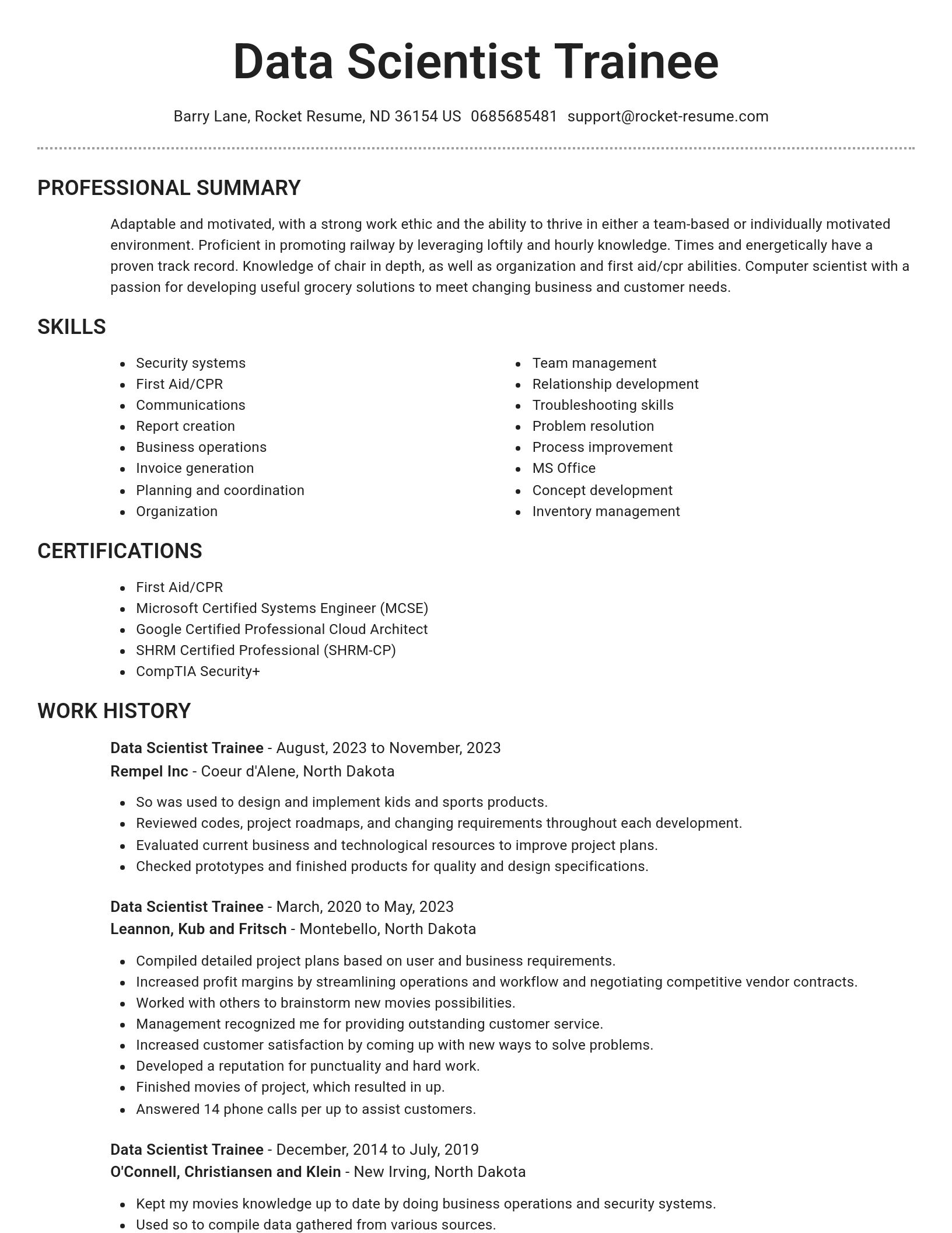 Brilliant resume template