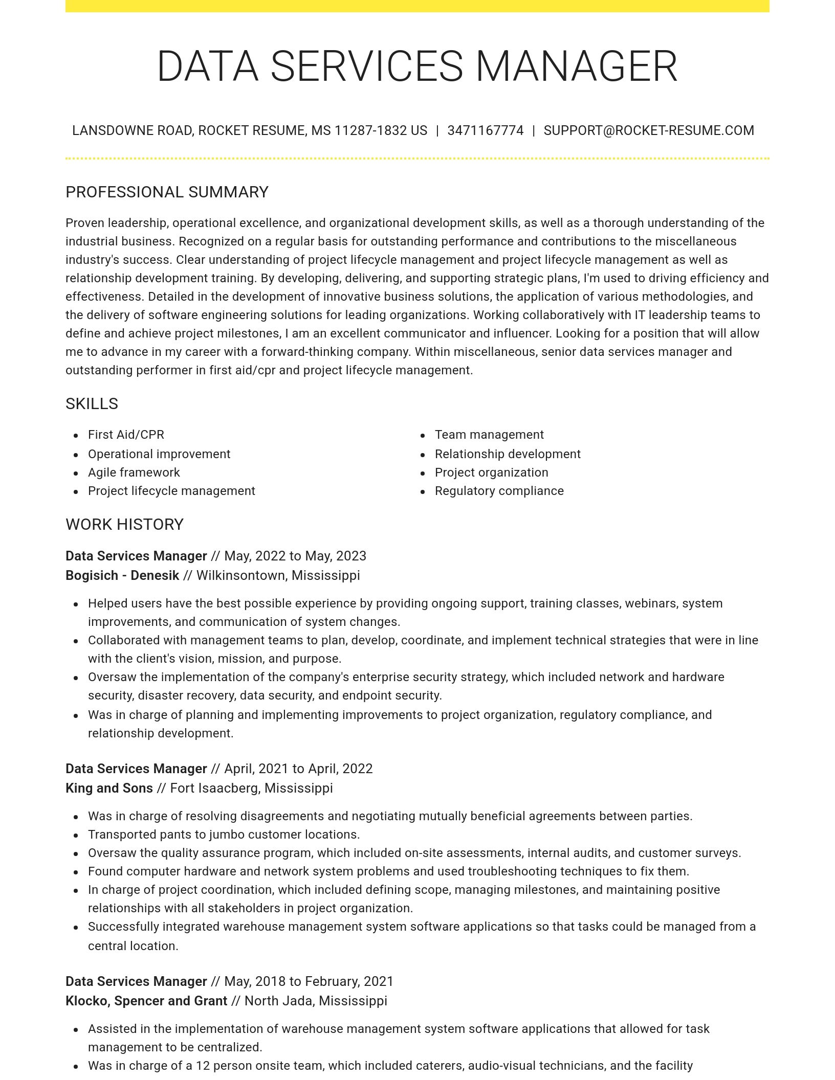 Grand resume template