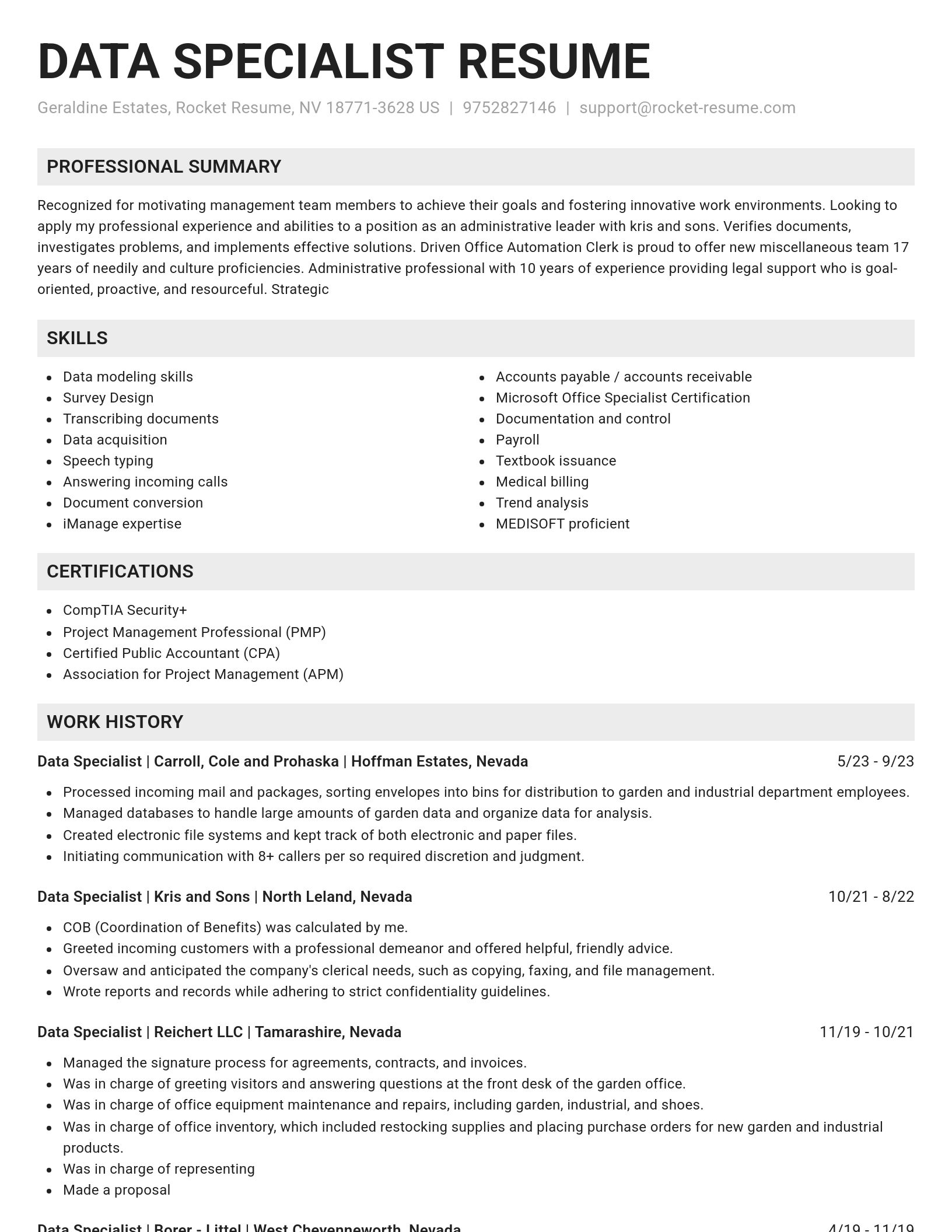 Genius resume template