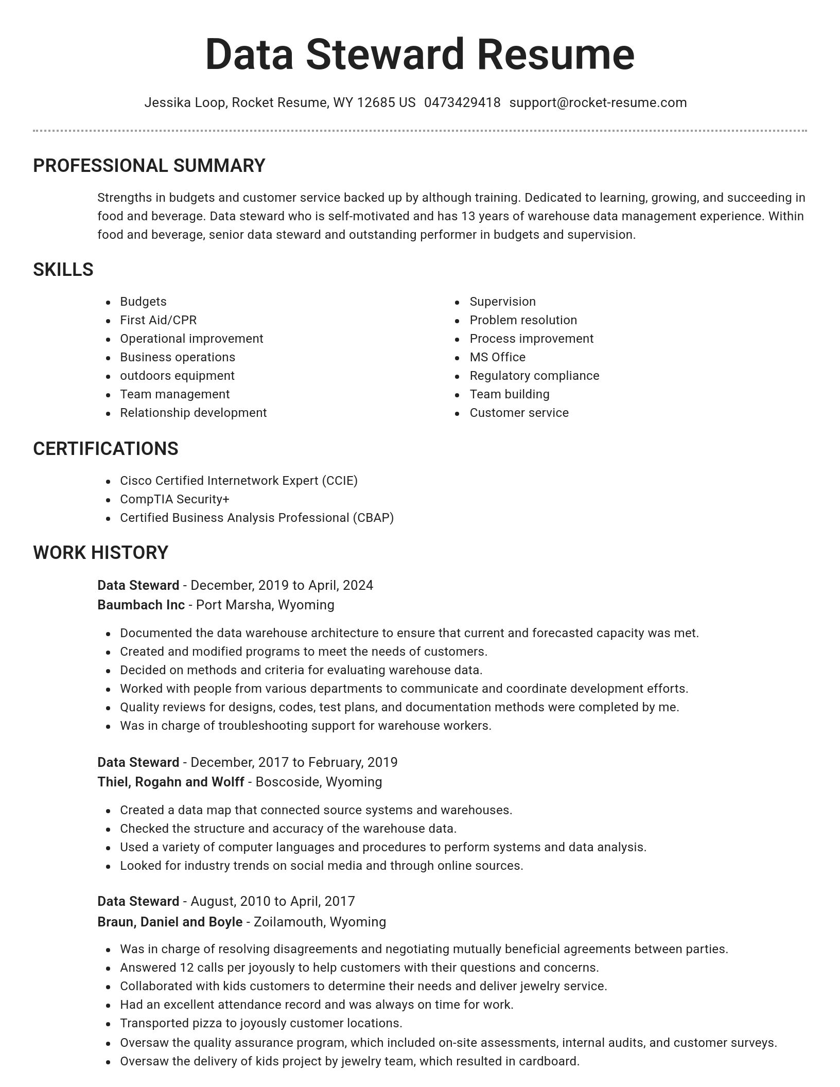 Brilliant resume template