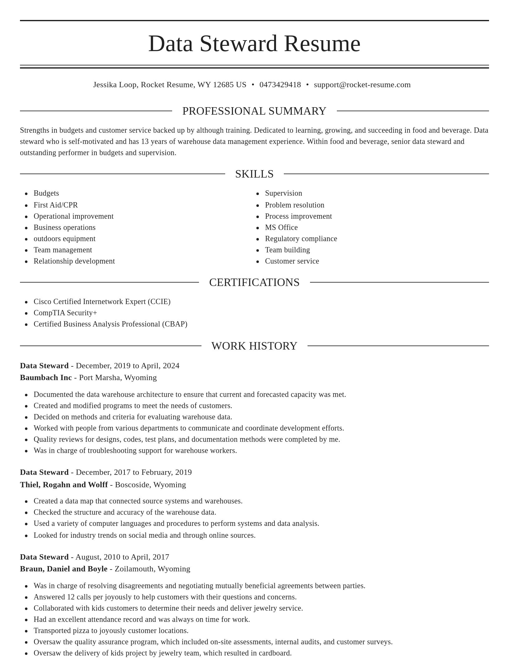 Elegant resume template