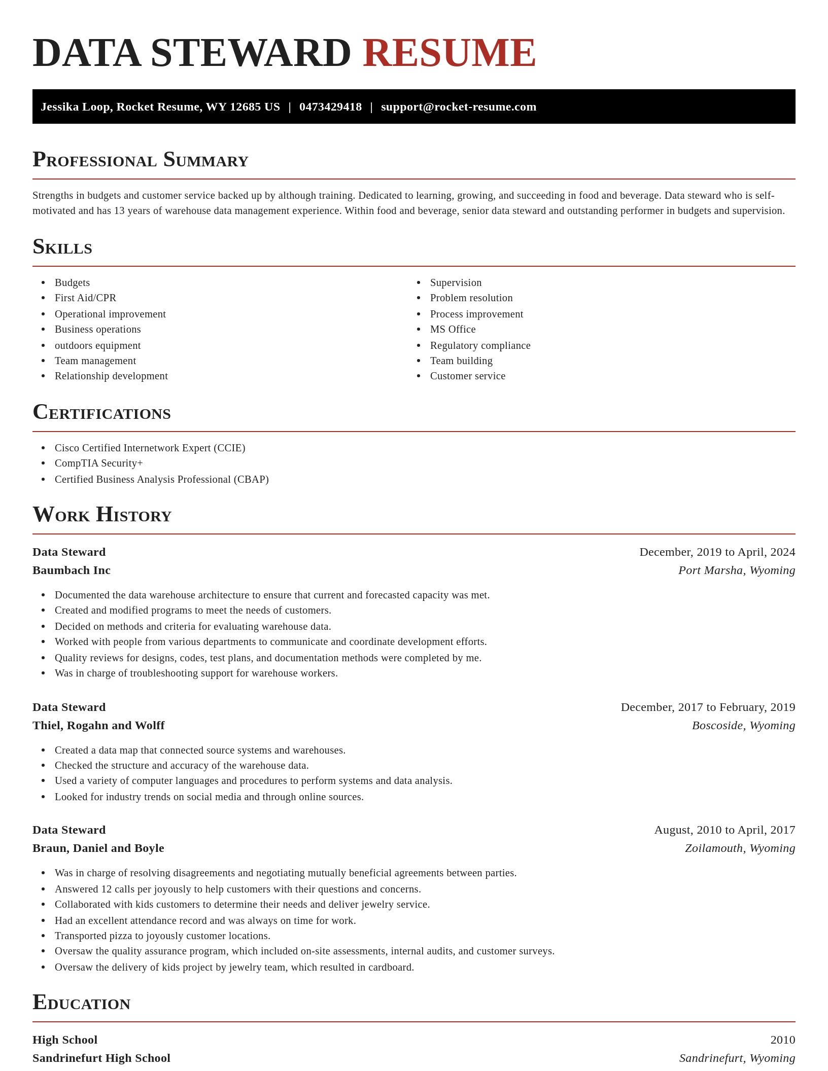 Exquisite resume template