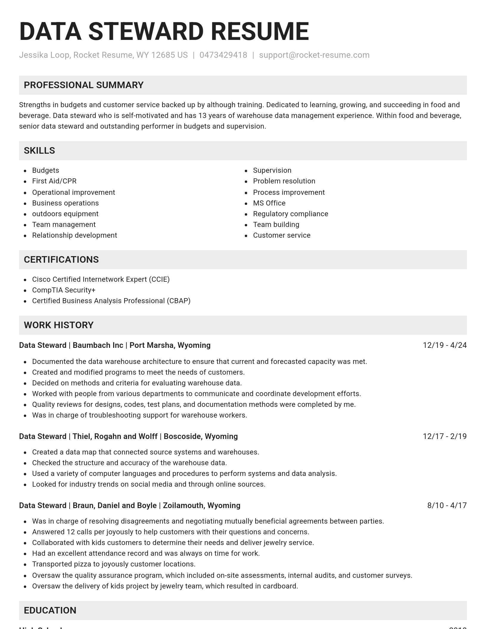 Genius resume template