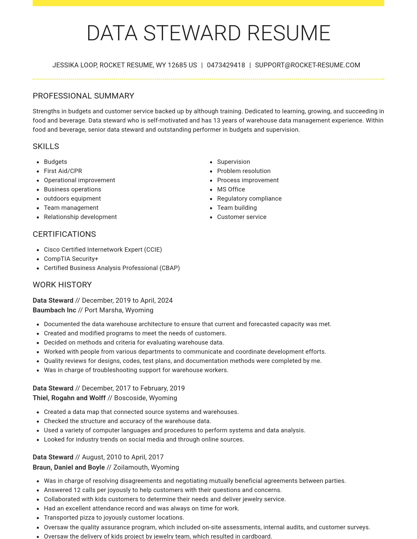 Grand resume template