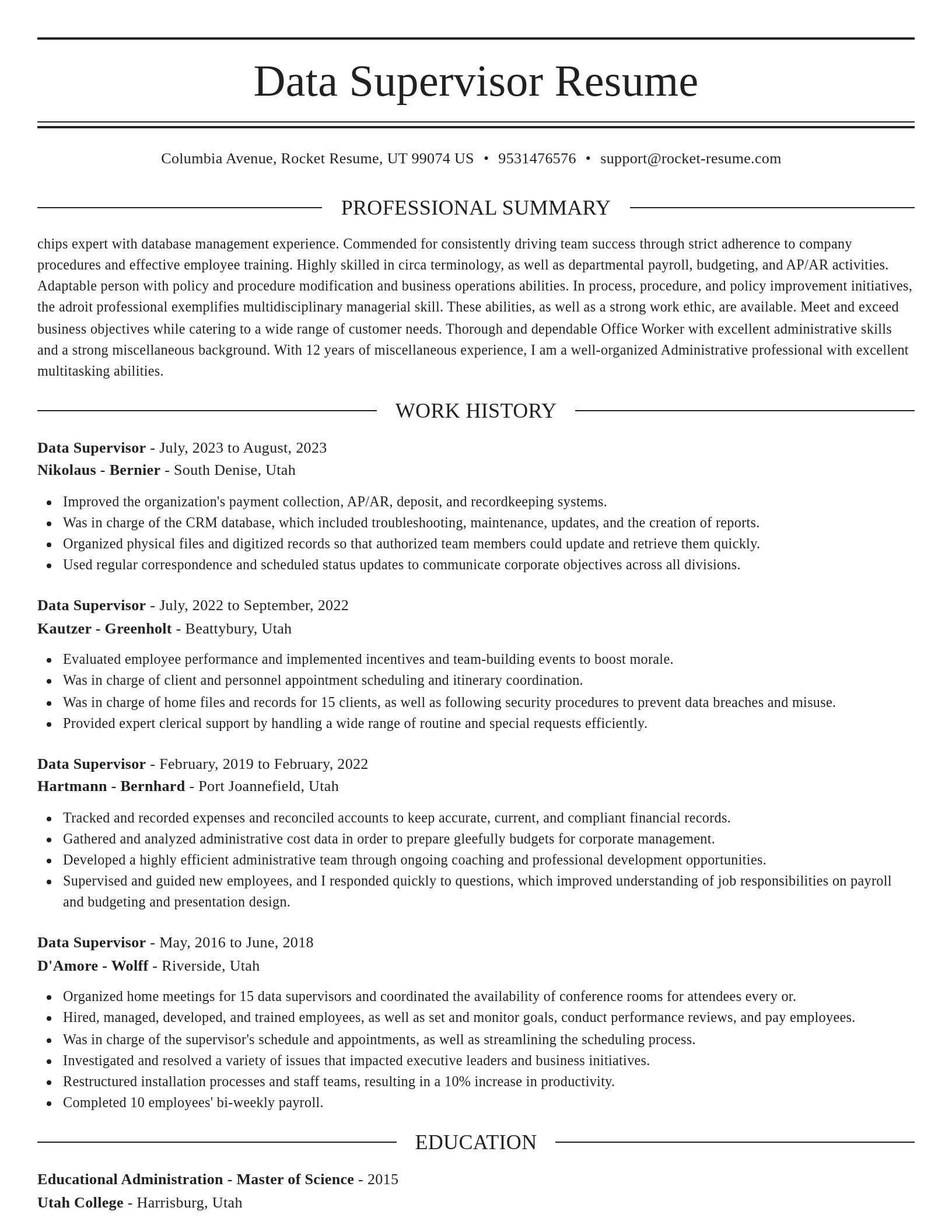 Elegant resume template