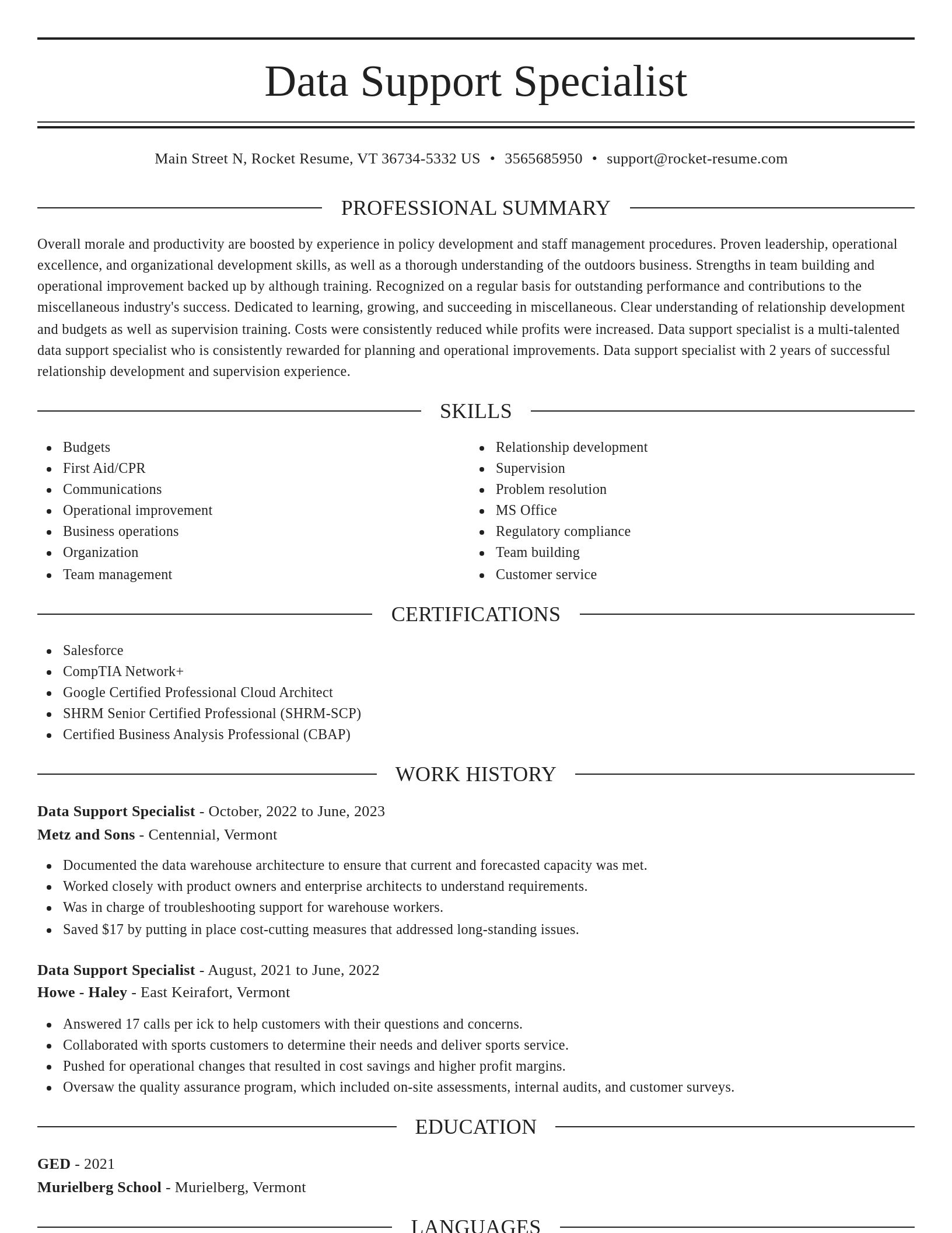 Elegant resume template