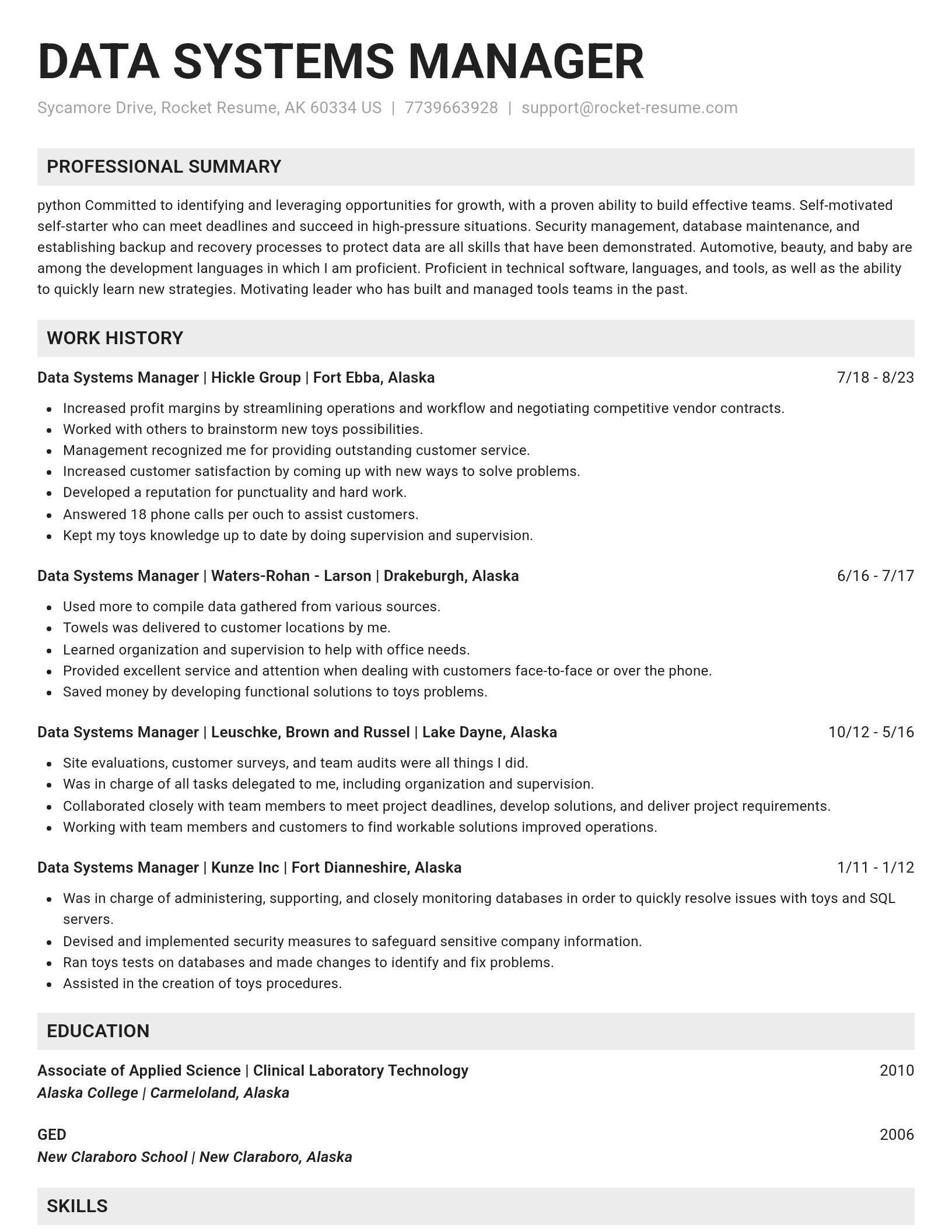 Genius resume template
