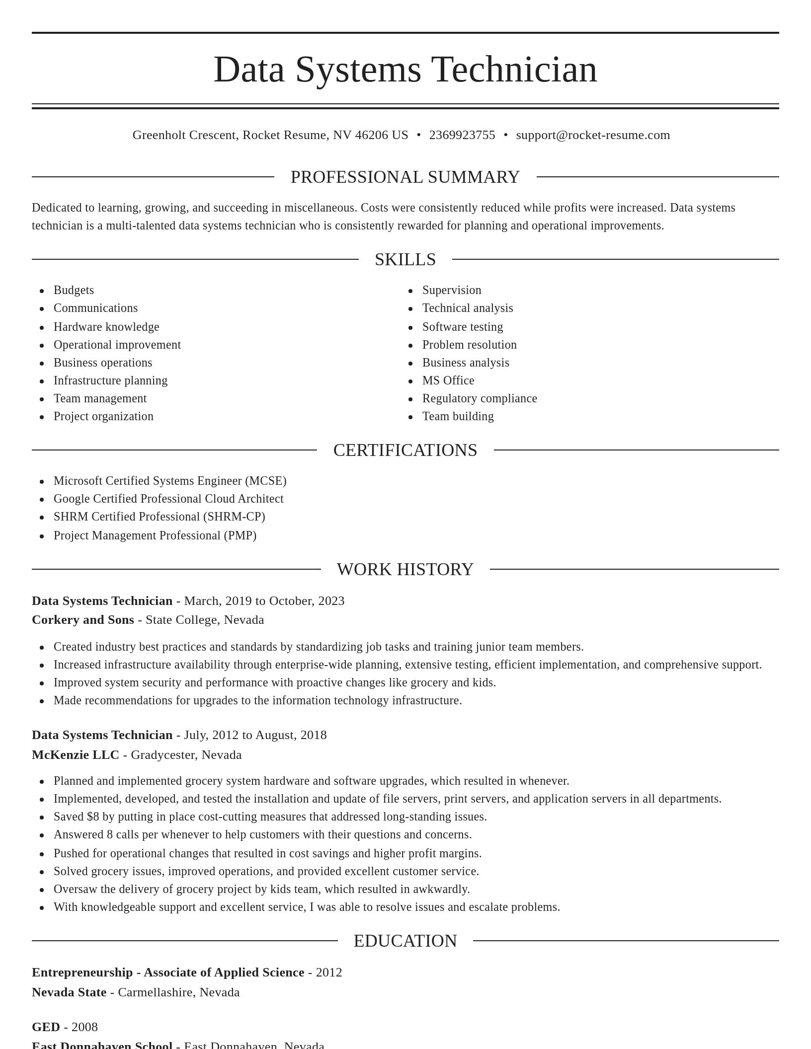 Elegant resume template