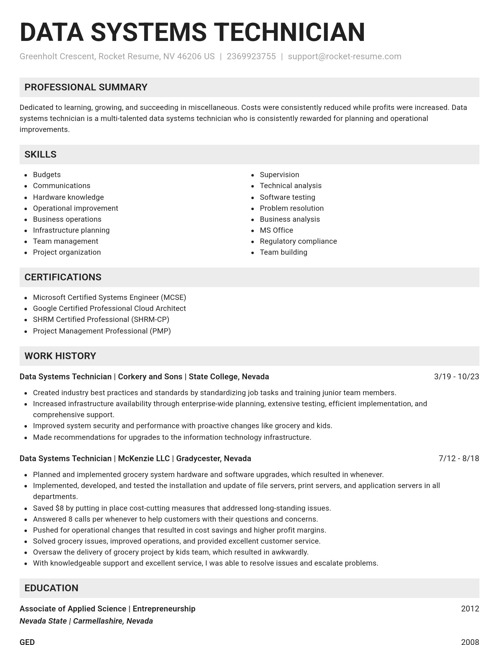 Genius resume template