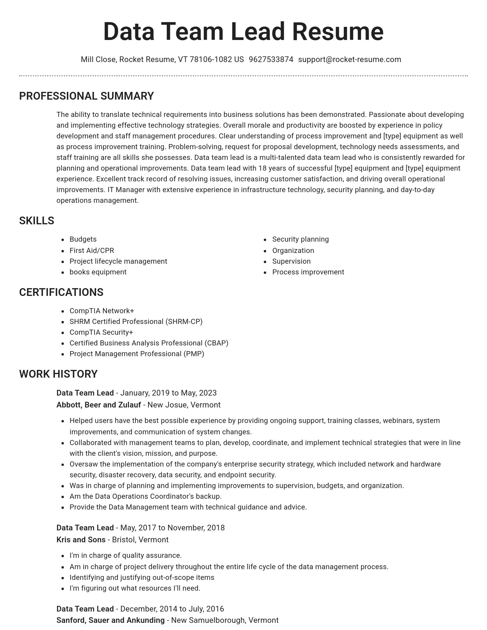 Brilliant resume template