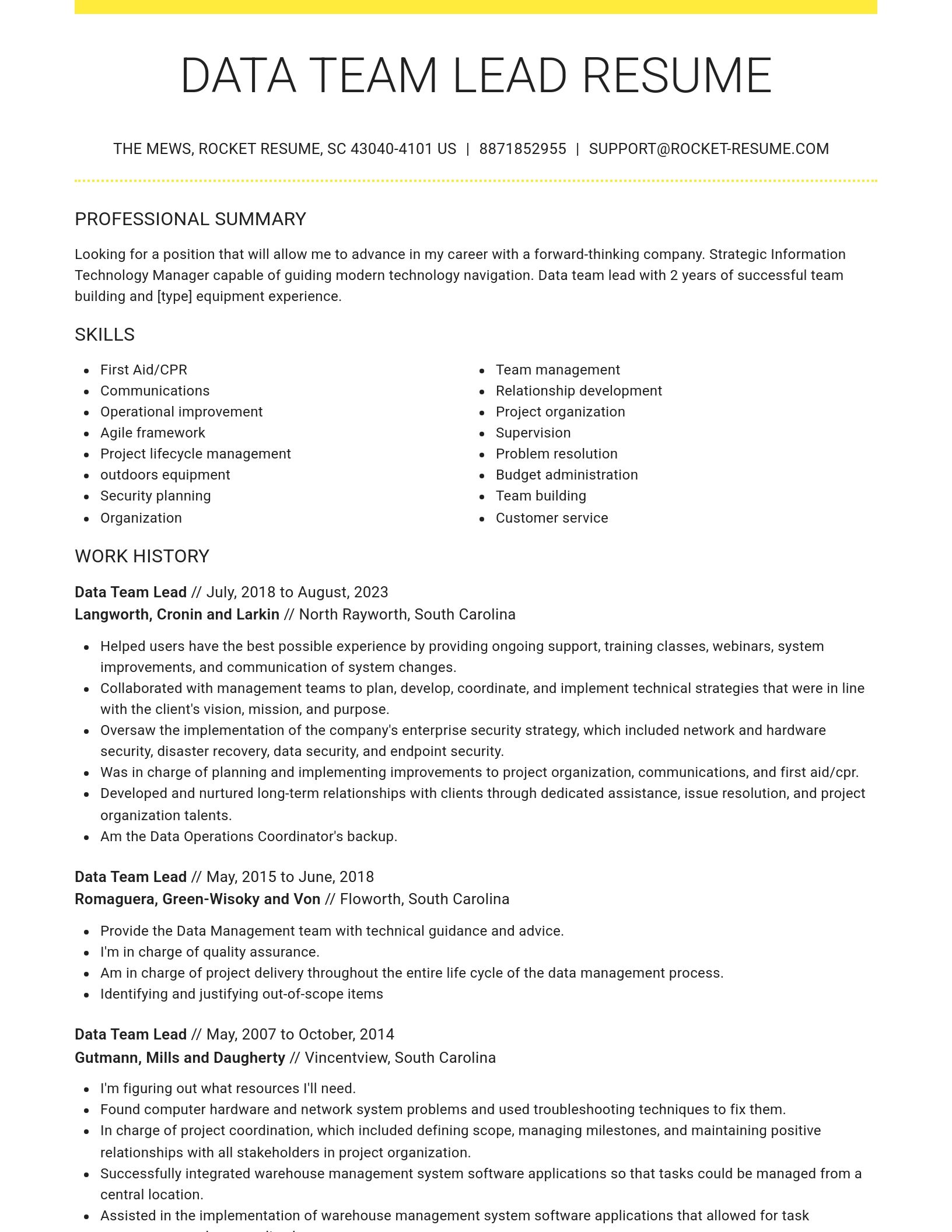 Grand resume template