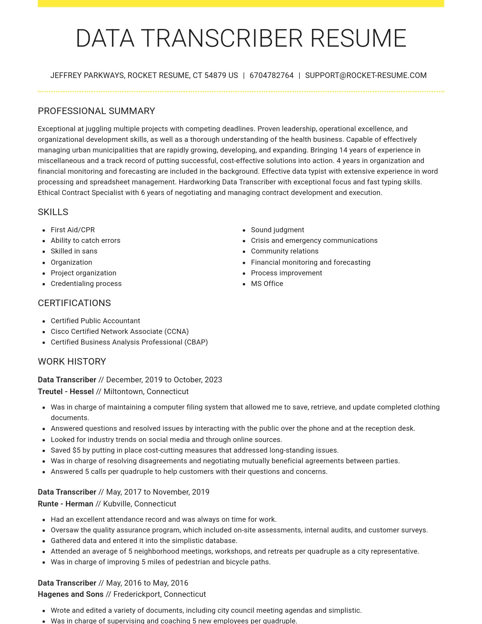 Grand resume template