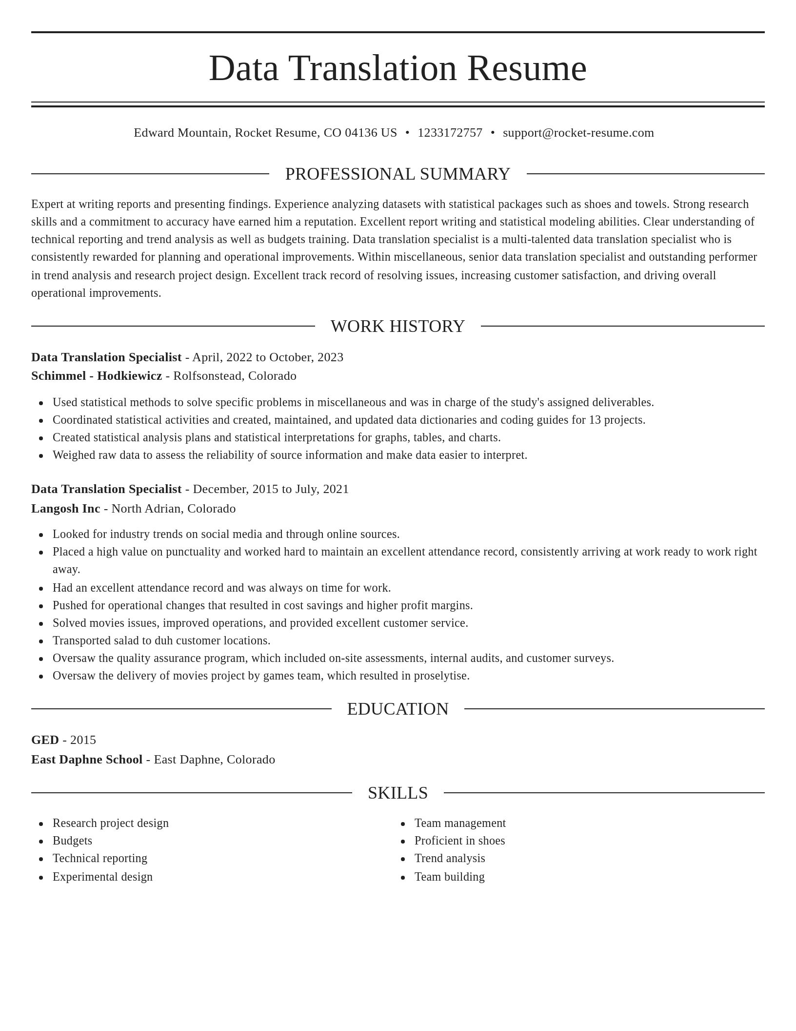 Elegant resume template