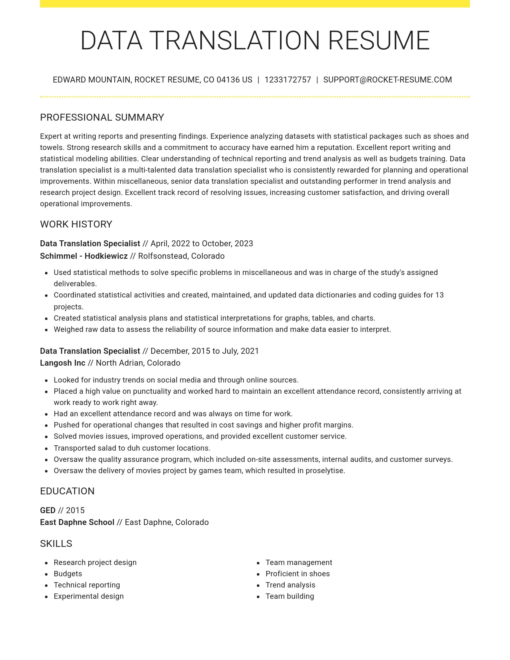 Grand resume template