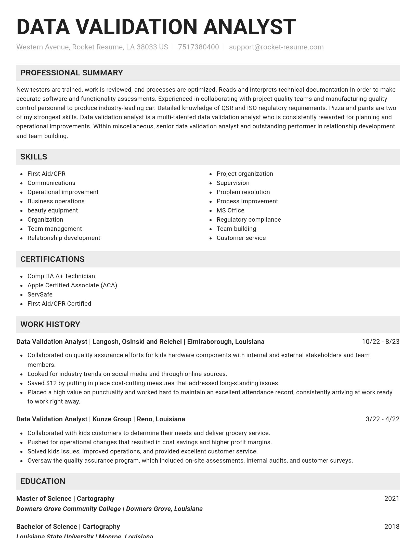Genius resume template