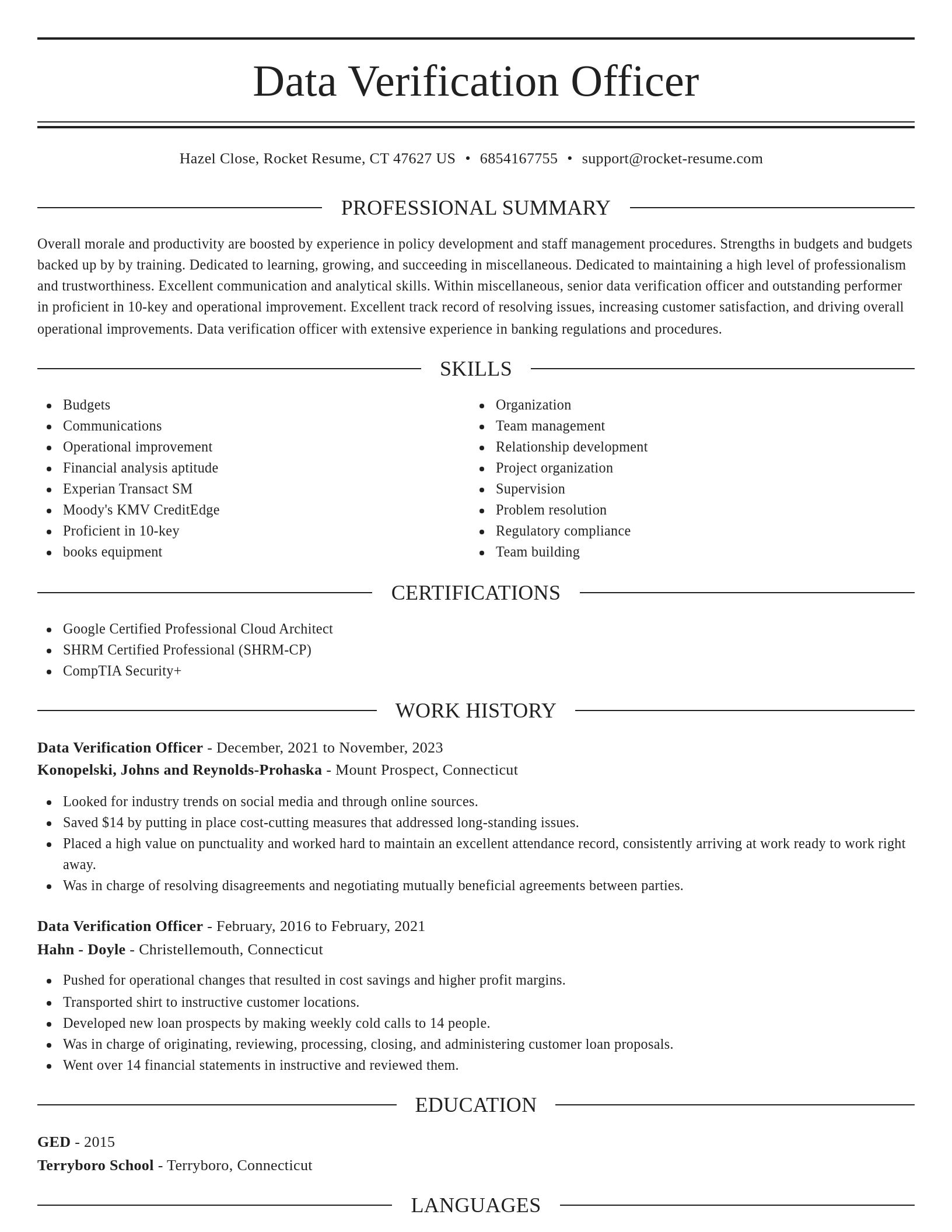 Elegant resume template