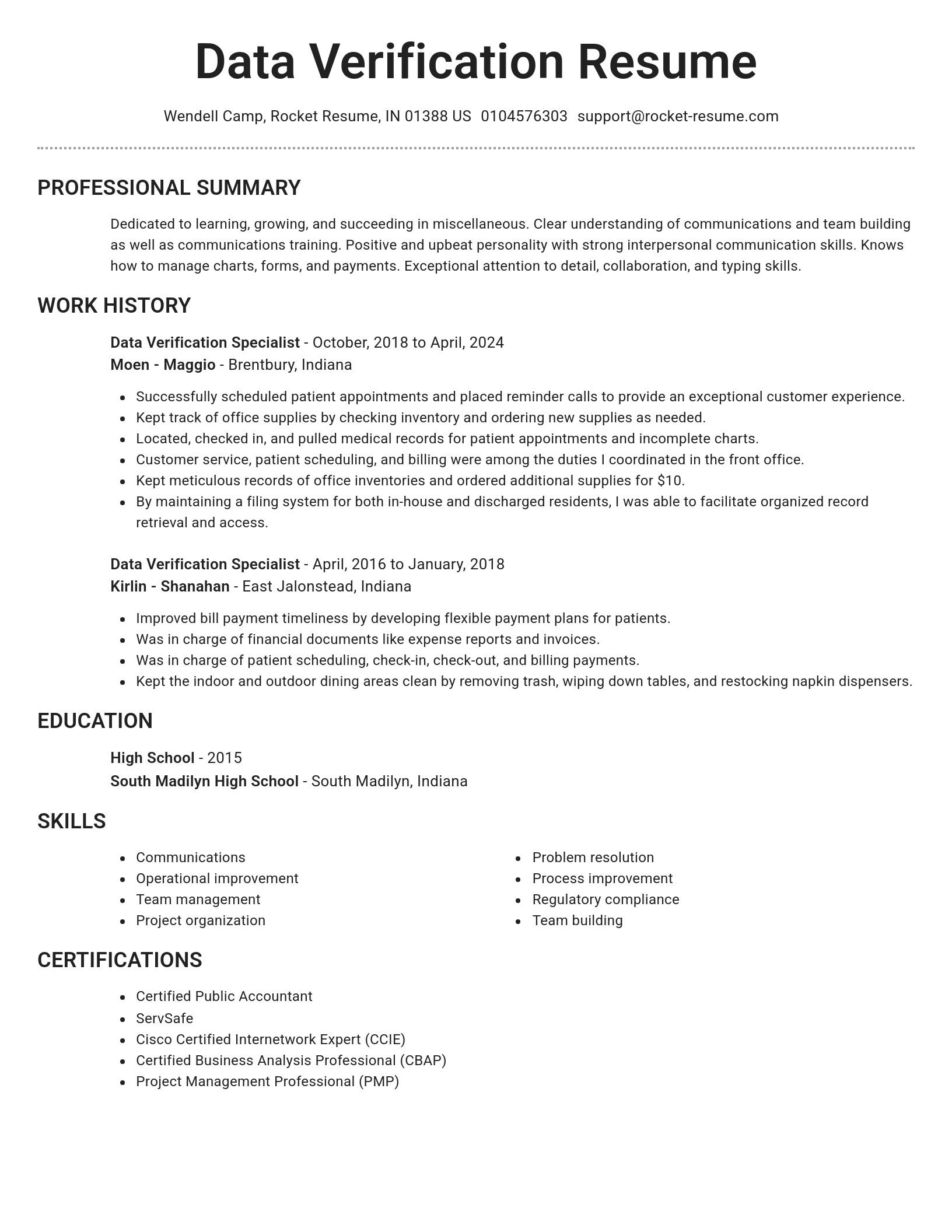 Brilliant resume template