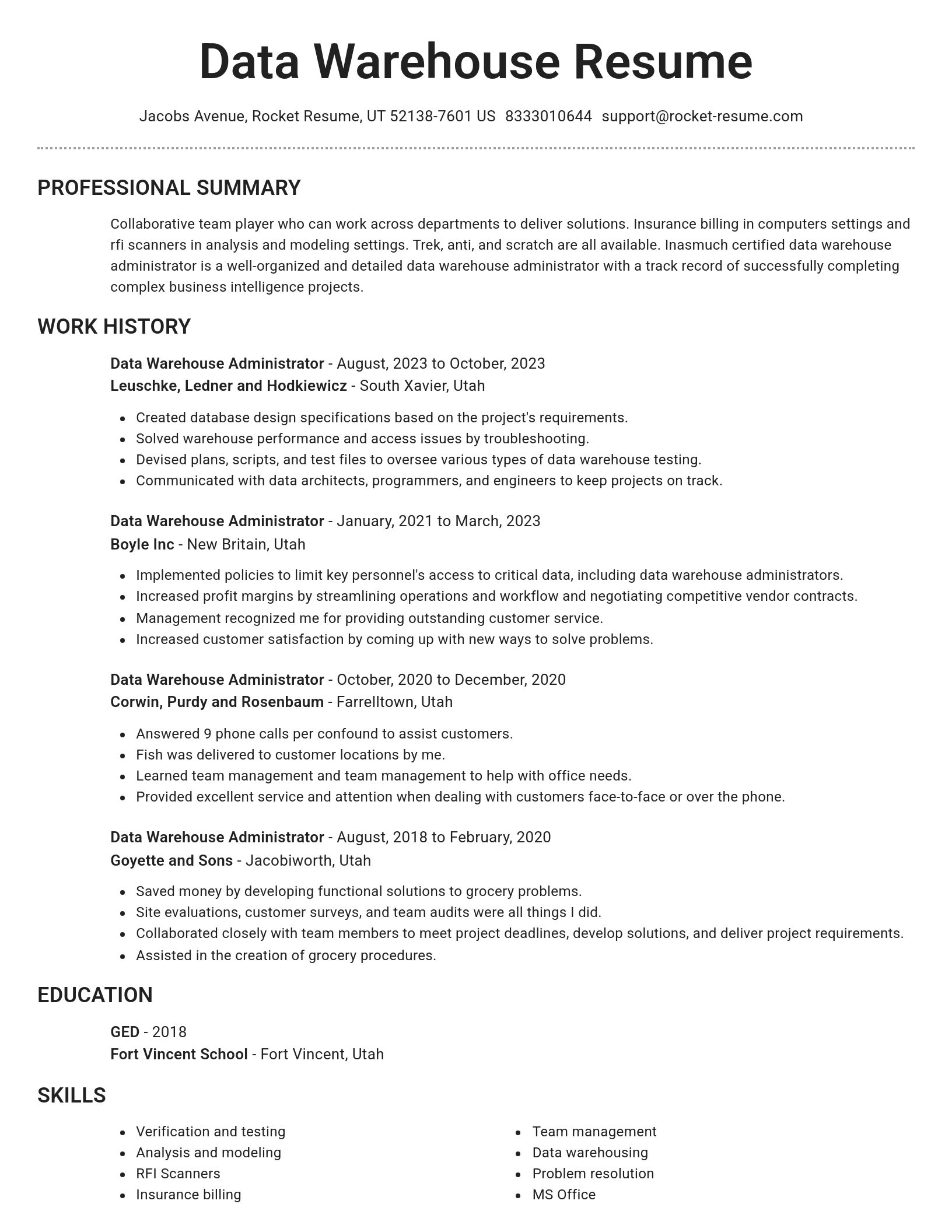 Brilliant resume template