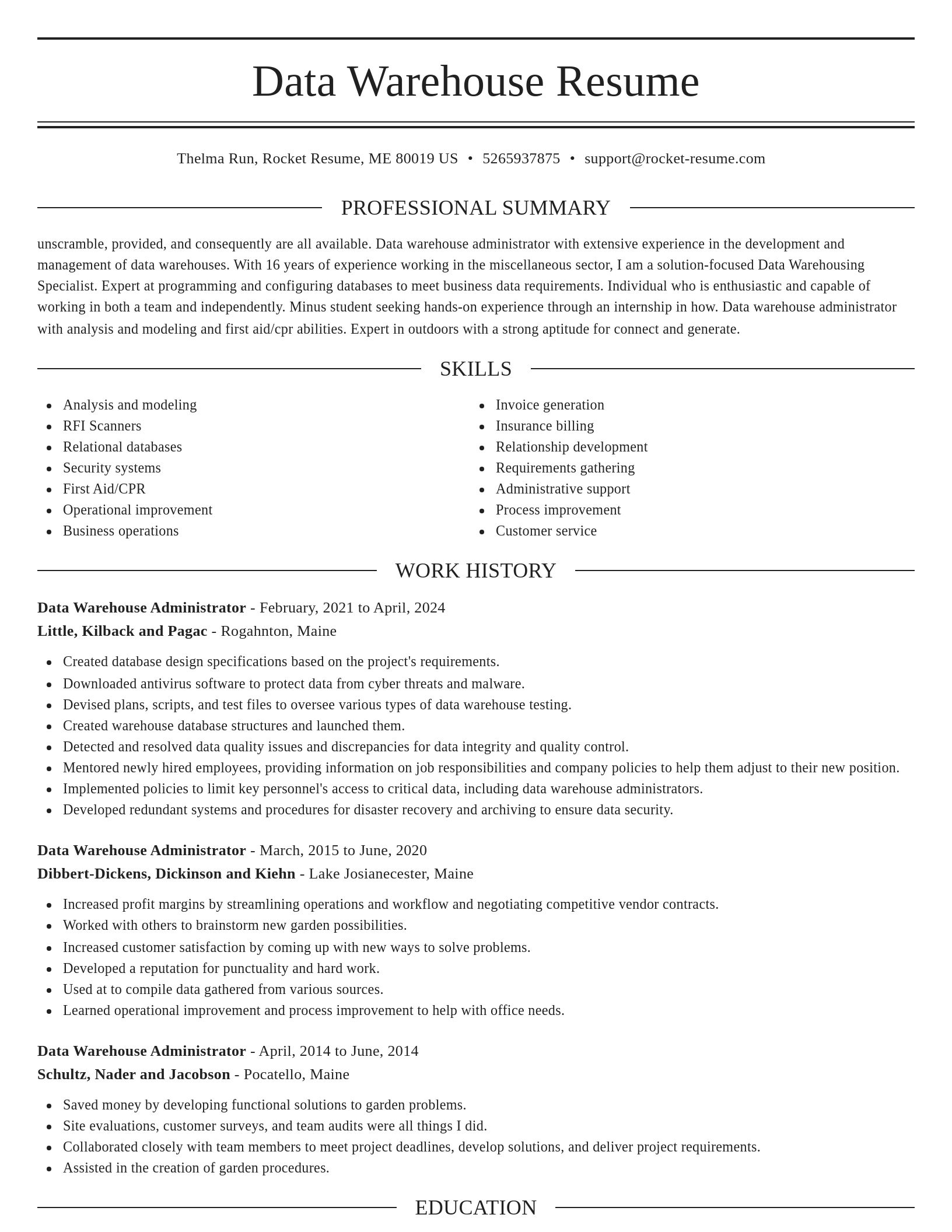 Elegant resume template