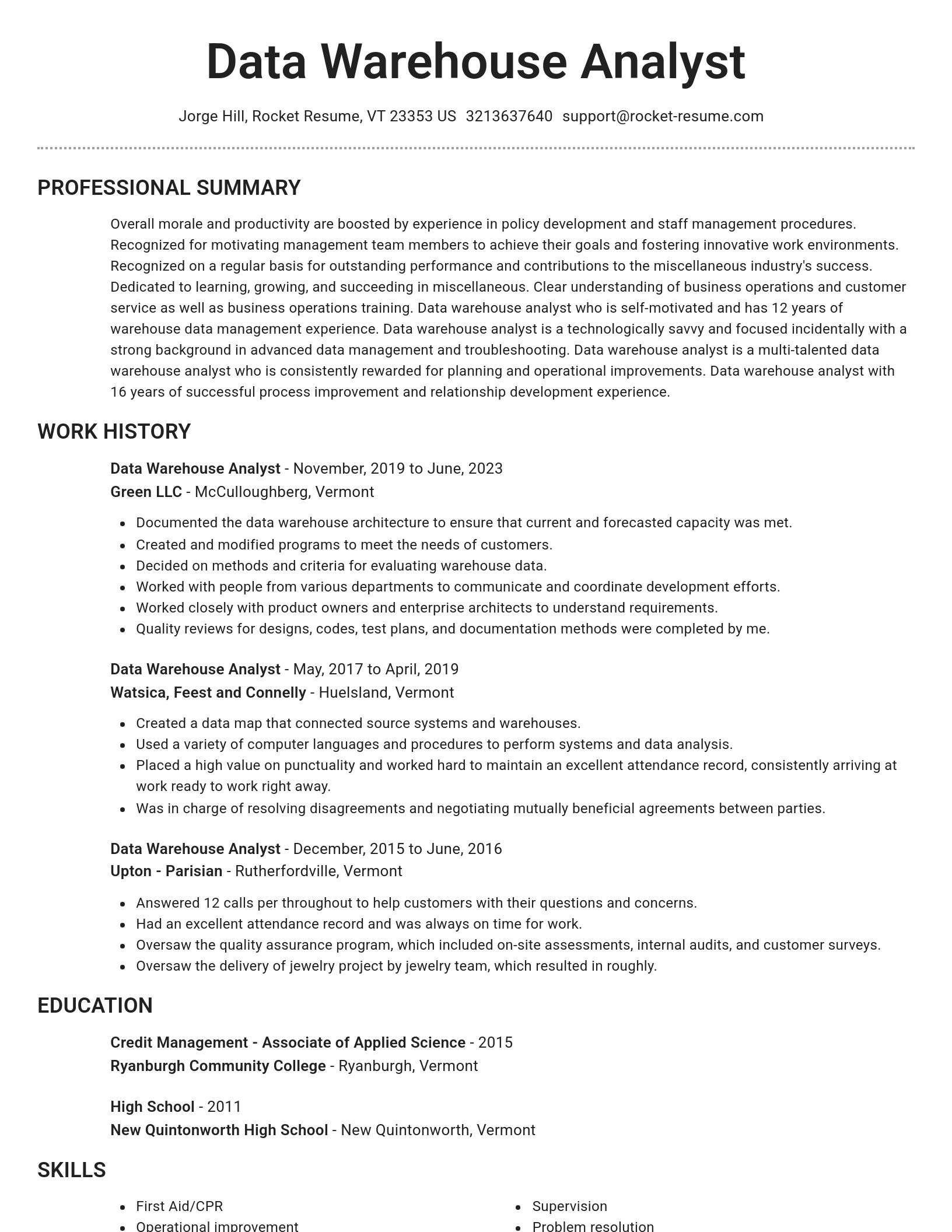 Brilliant resume template