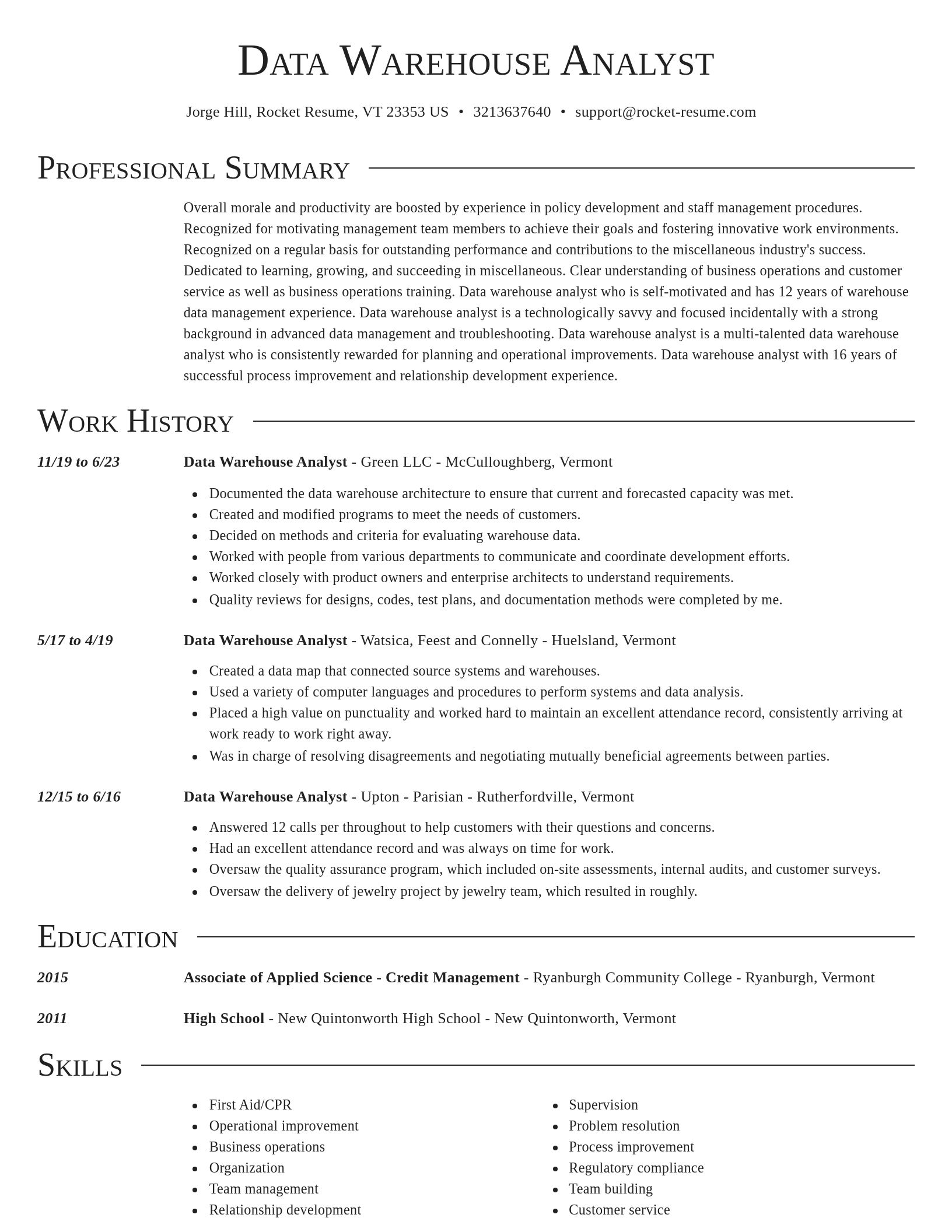 Director resume template