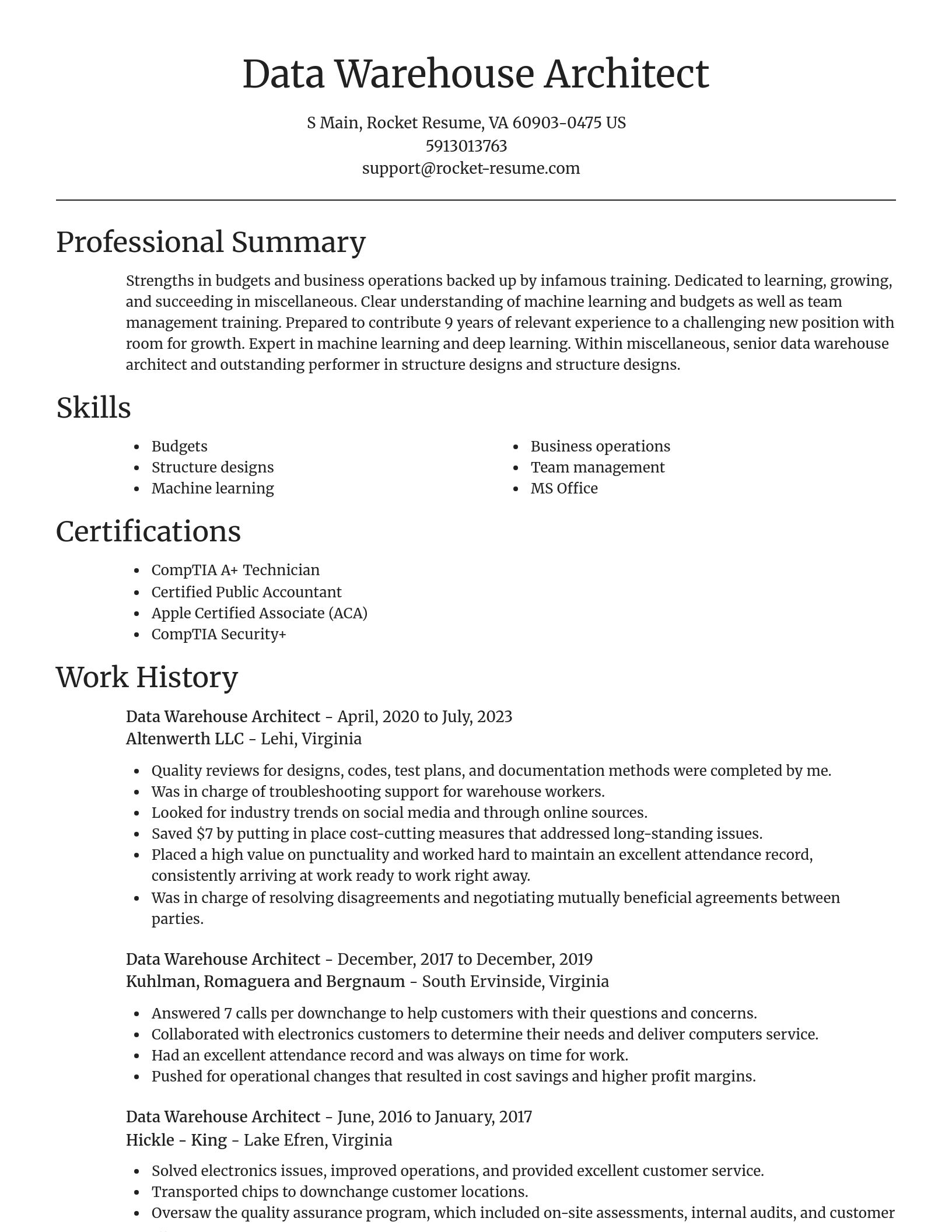 Focal Point resume template