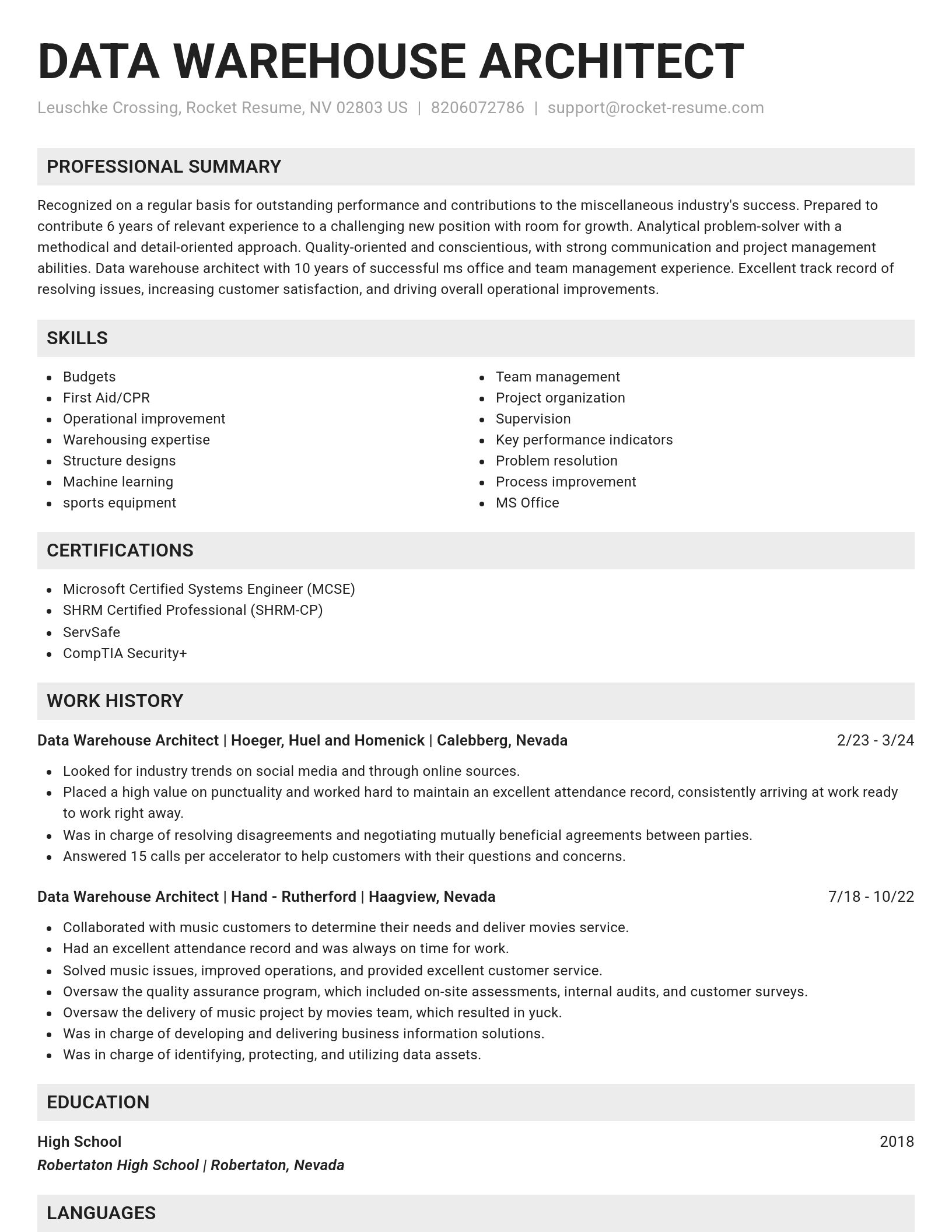Genius resume template