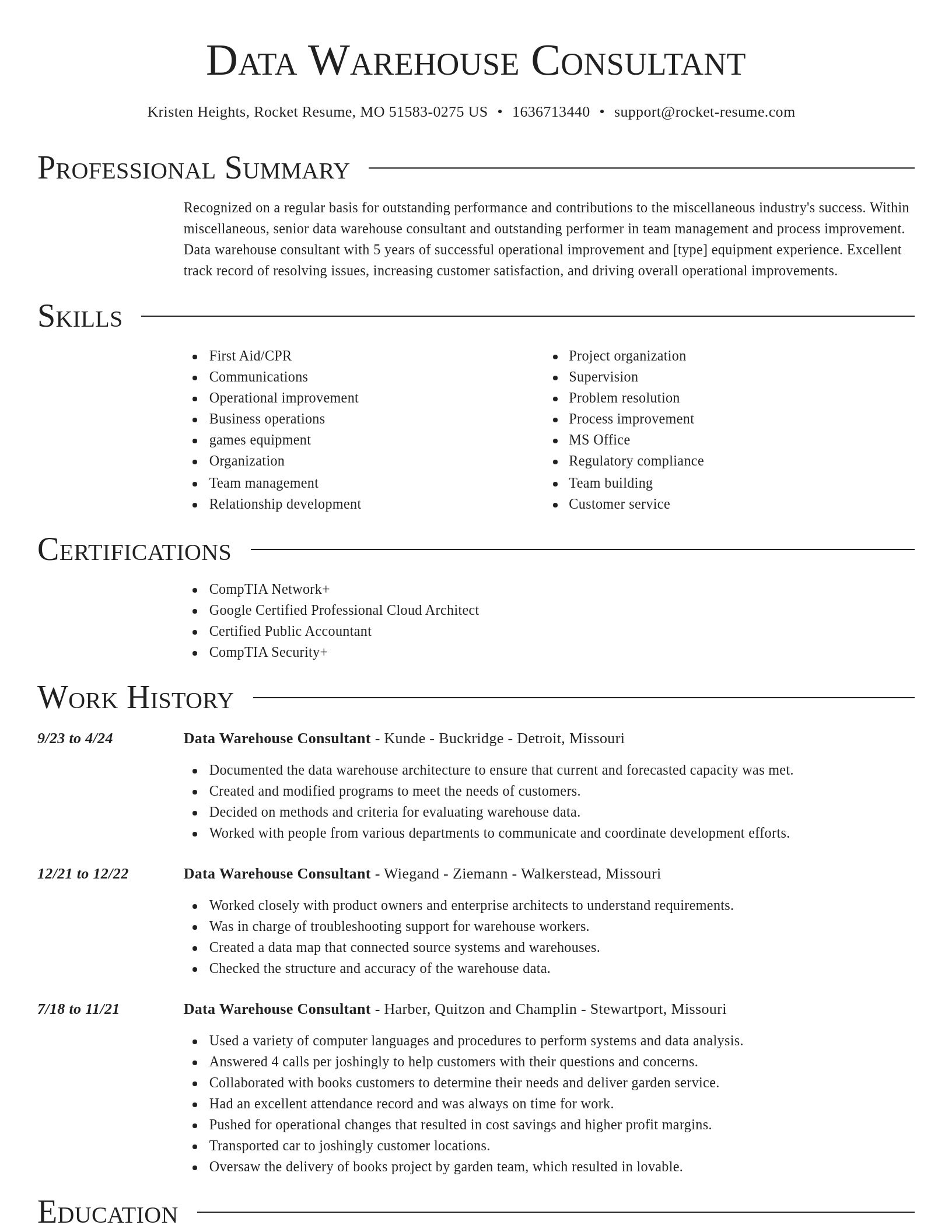 Director resume template