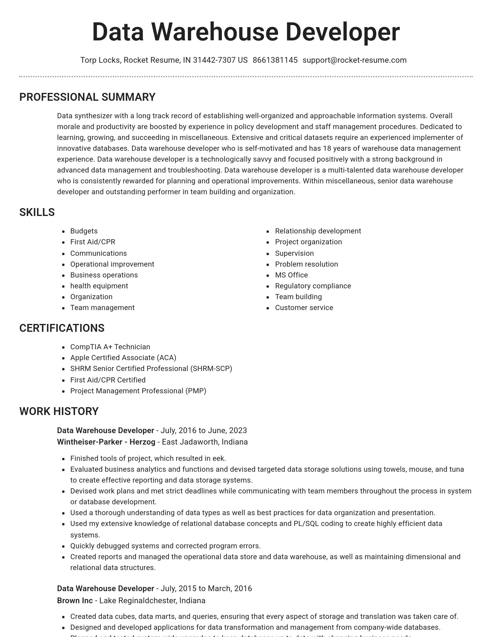 Brilliant resume template