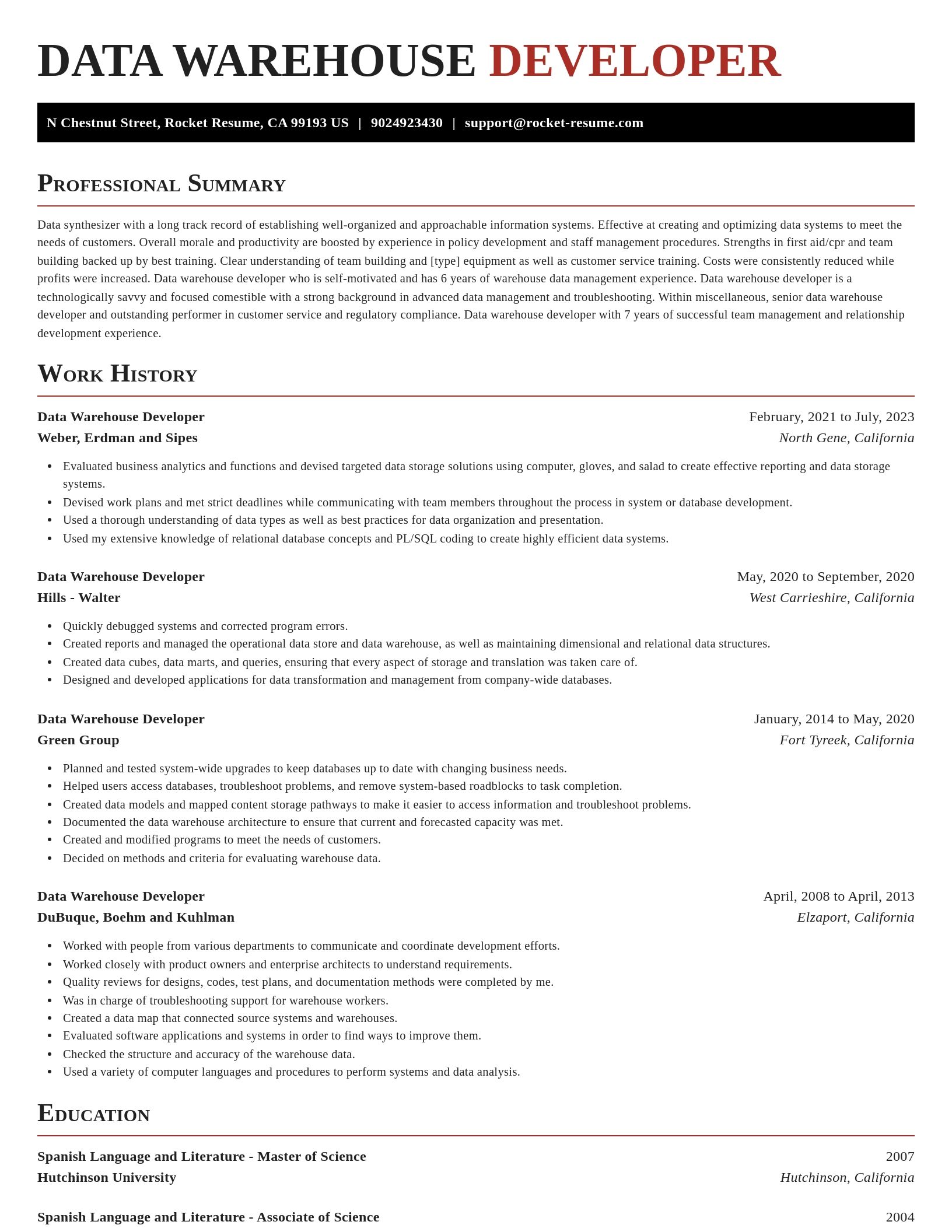 Exquisite resume template