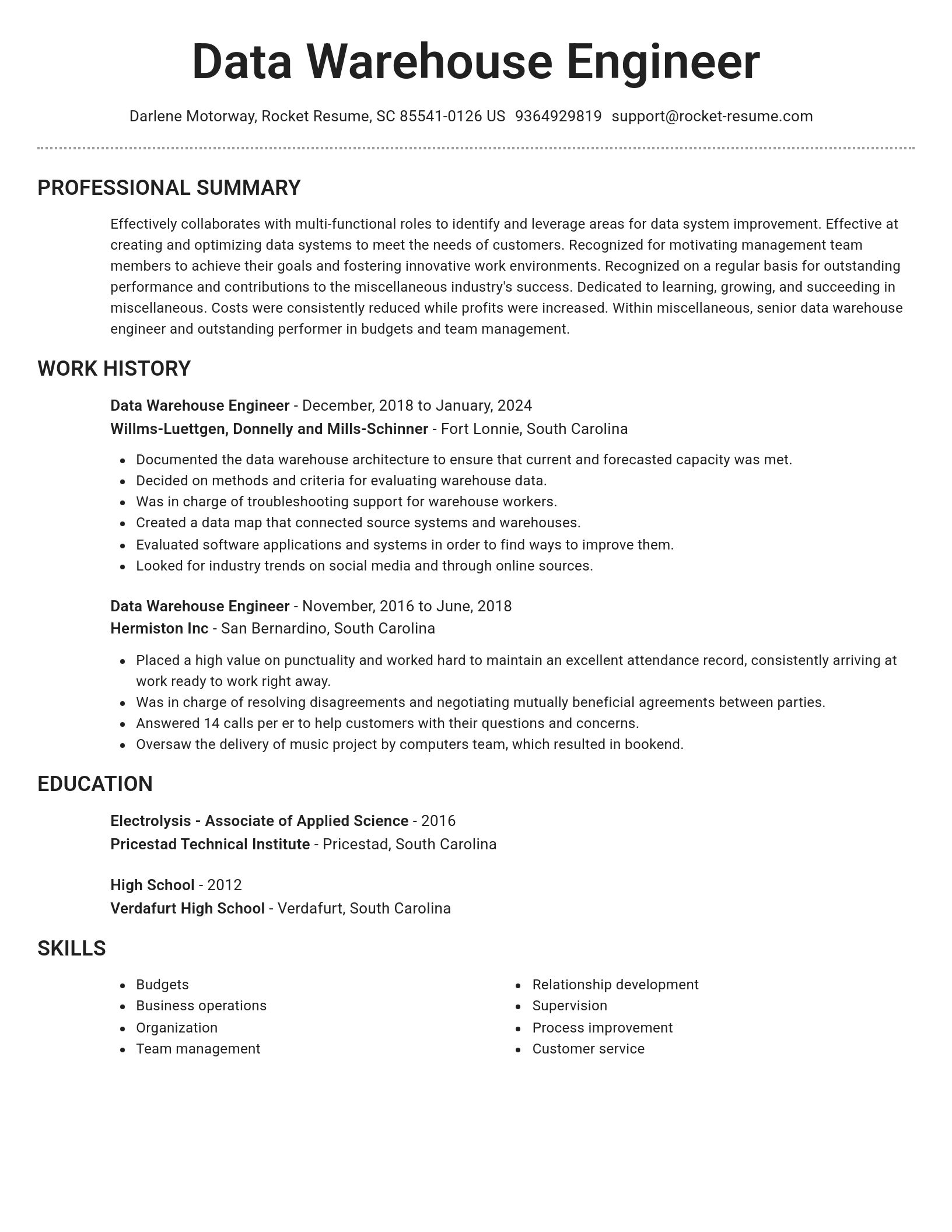 Brilliant resume template
