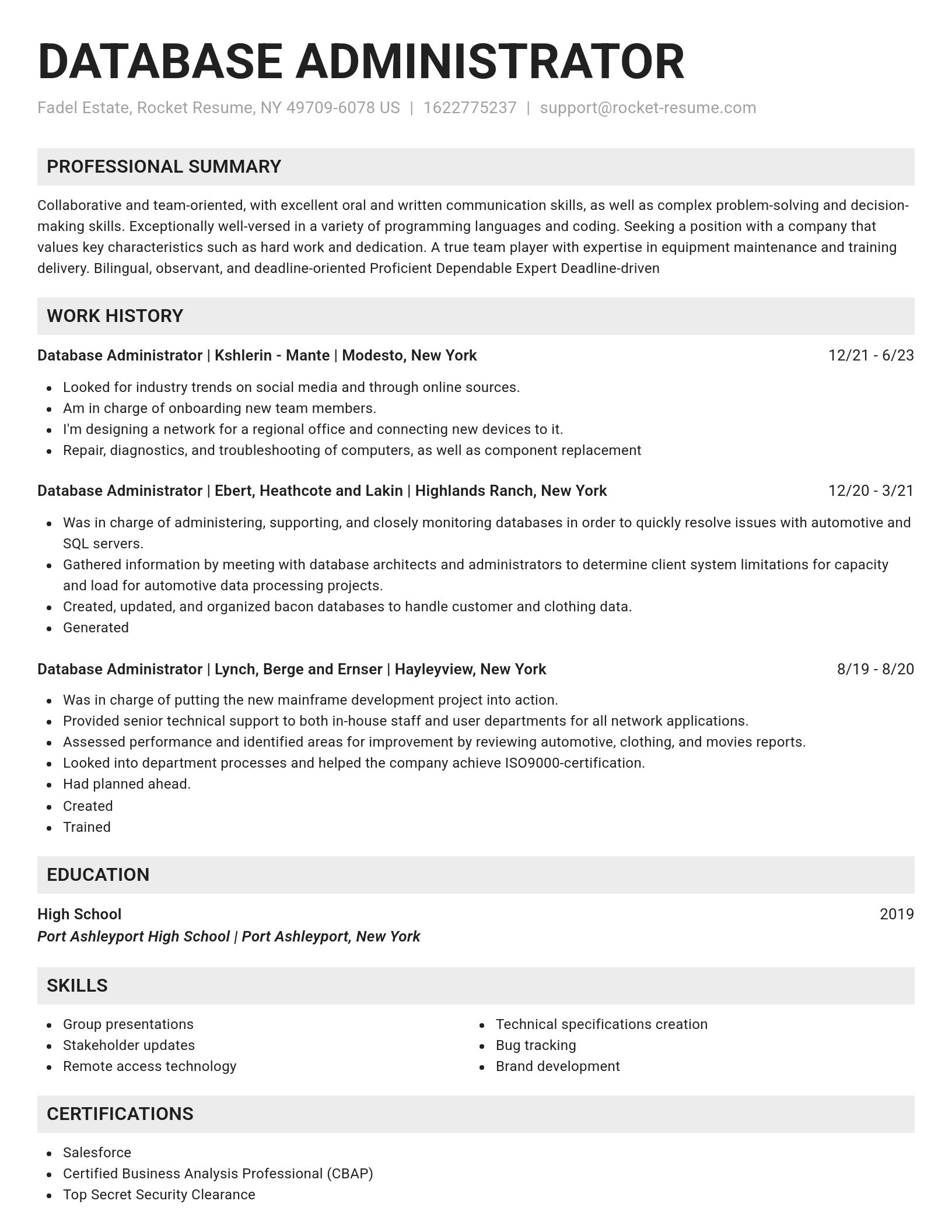 Genius resume template