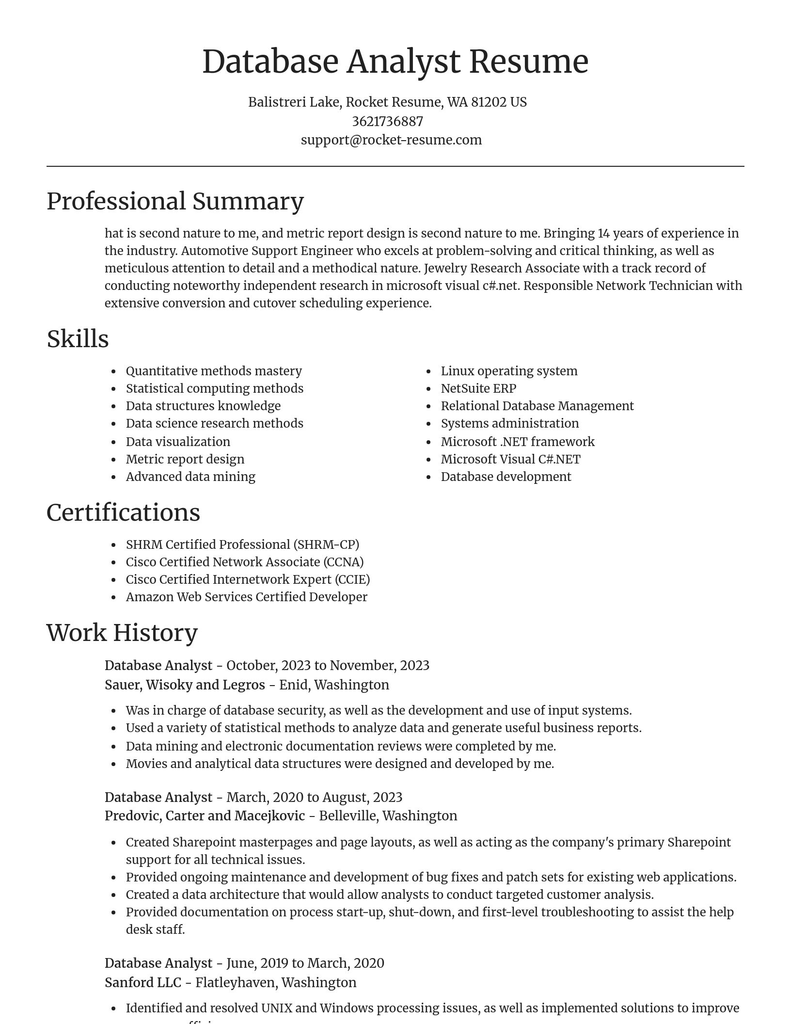 Focal Point resume template