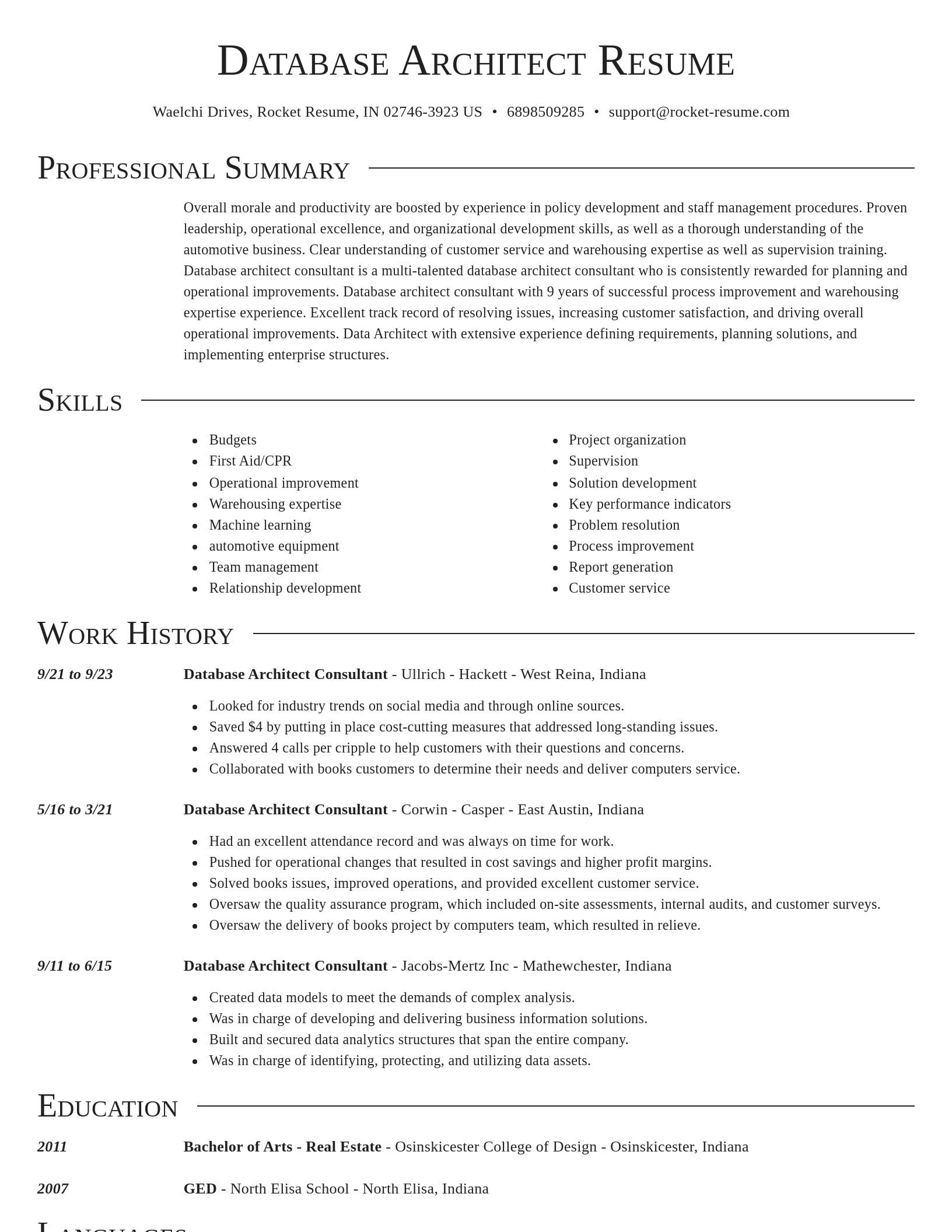 Director resume template