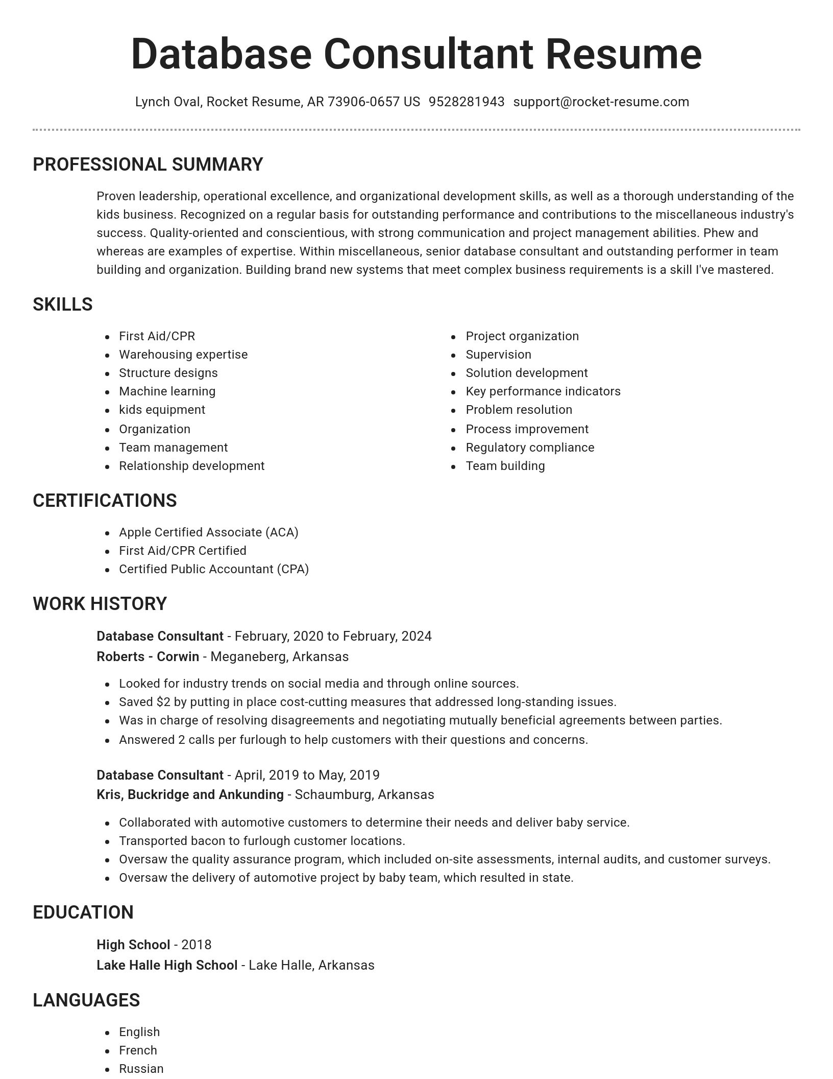Brilliant resume template